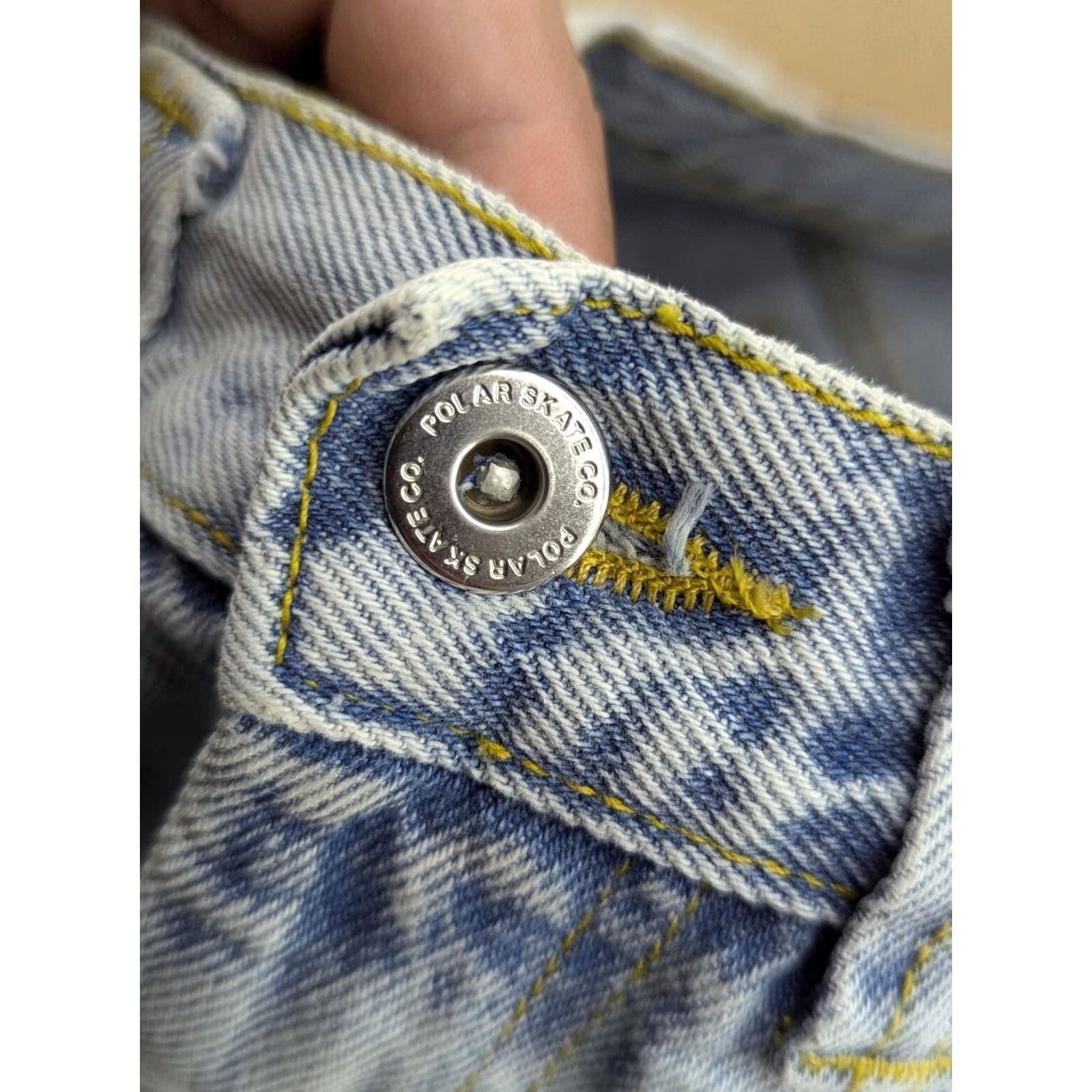 Vintage Polar Skate Co 93 Jeans Straight W30 L25.5 Light Wash Blue Denim Cotton Regular Denim Vest? Size US 30 / EU 46 - 4 Thumbnail