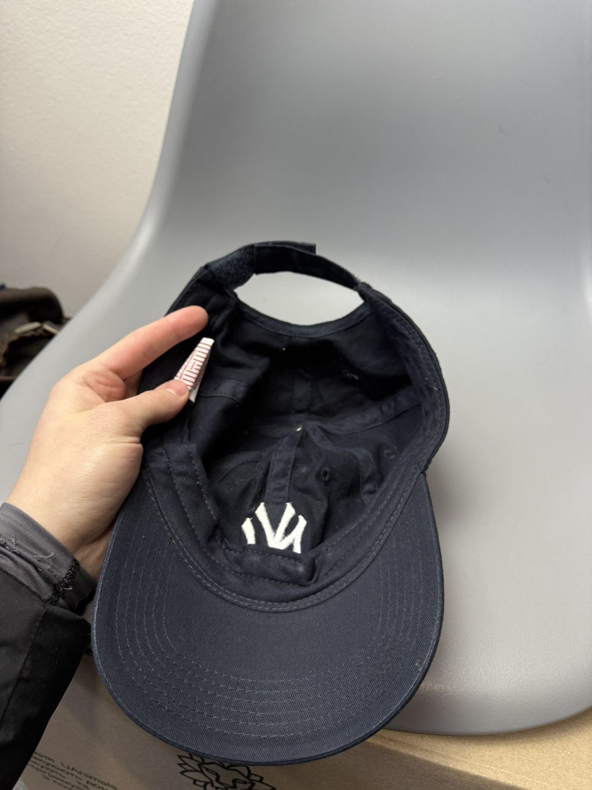 MLB Crazy Vintage Y2K New York Yankees Cap Drill Graffiti Style Size ONE SIZE - 12 Thumbnail