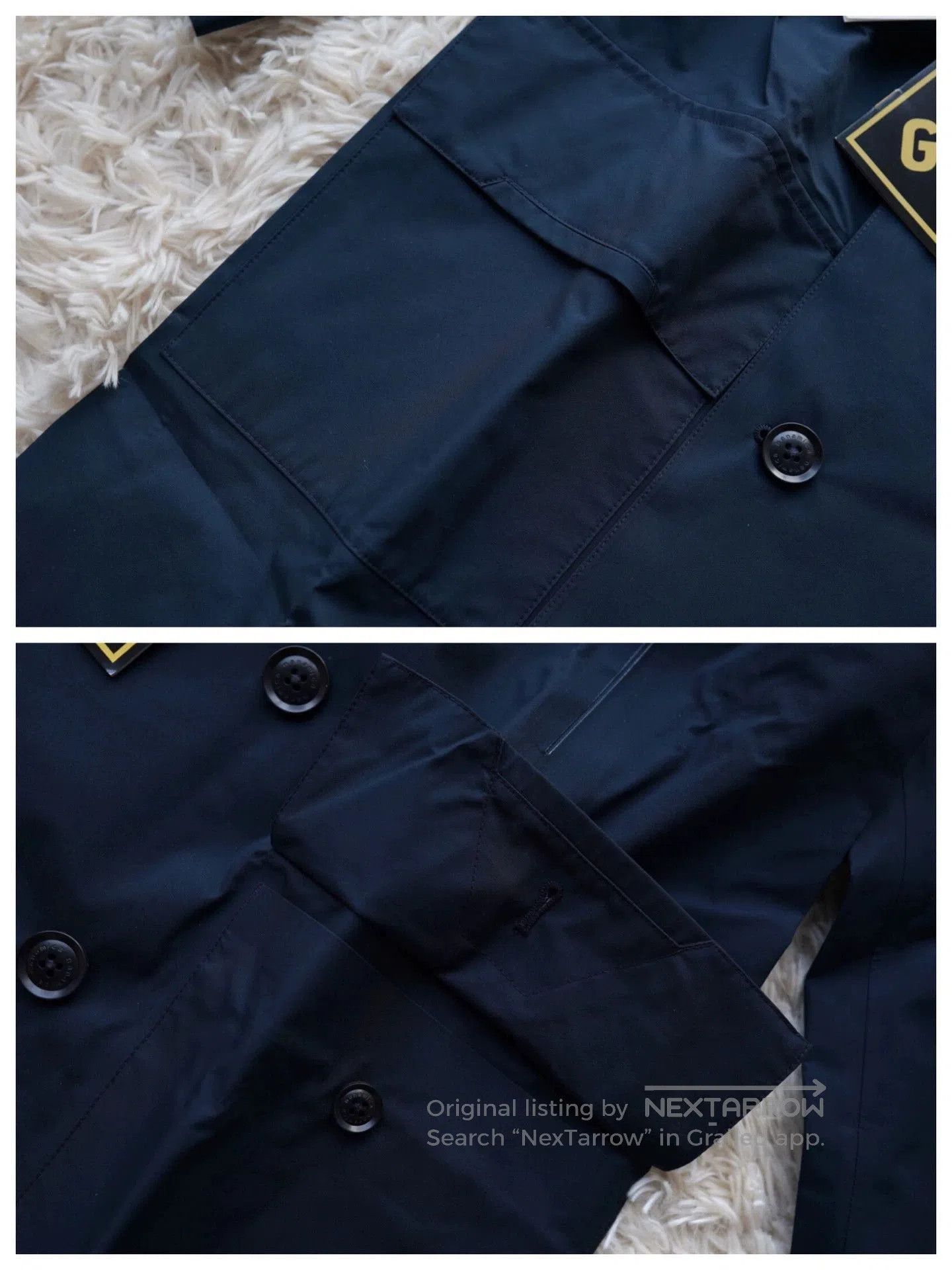Nanamica Blue Double-Breasted Long Trench Coat - Size M. Size US M / EU 48-50 / 2 - 3 Thumbnail