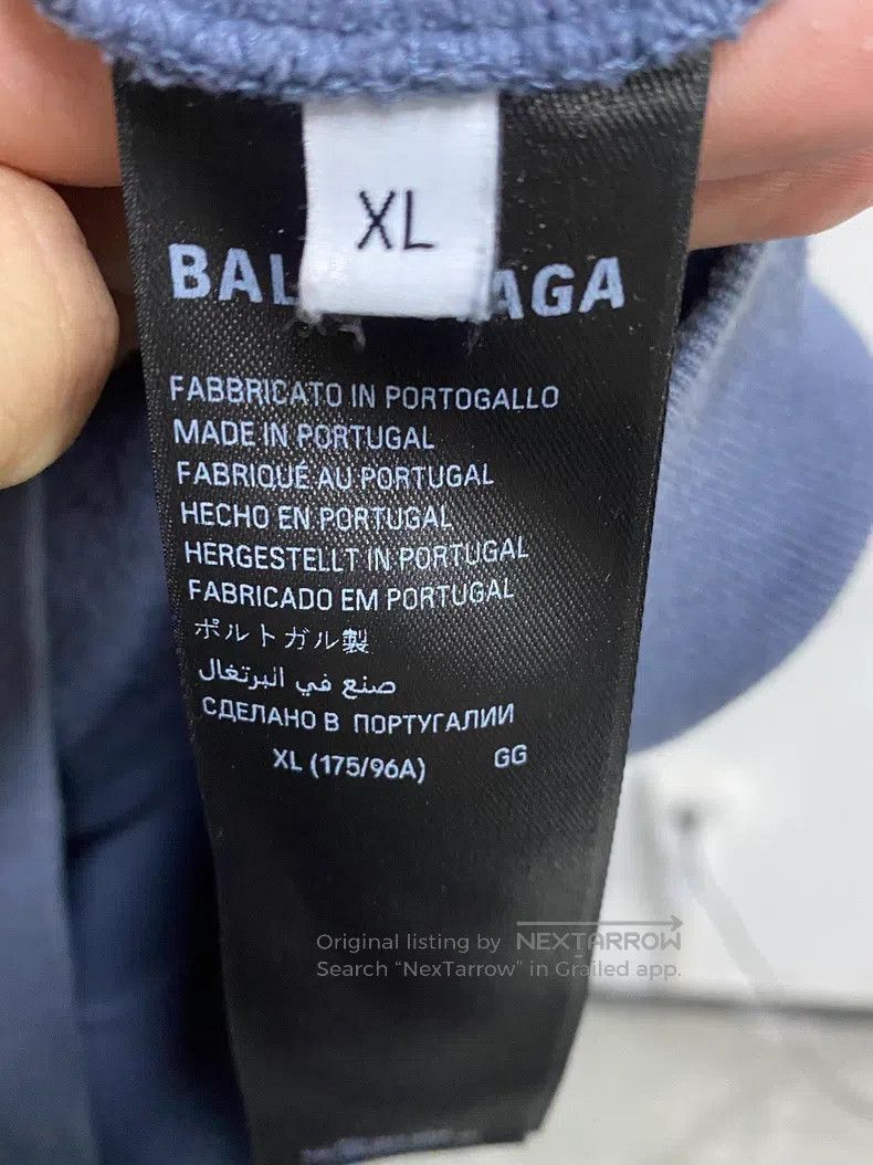 Balenciaga Balenciaga Embroidered Zip Hooded Open Front Sweater Size US XL / EU 56 / 4 - 4 Thumbnail