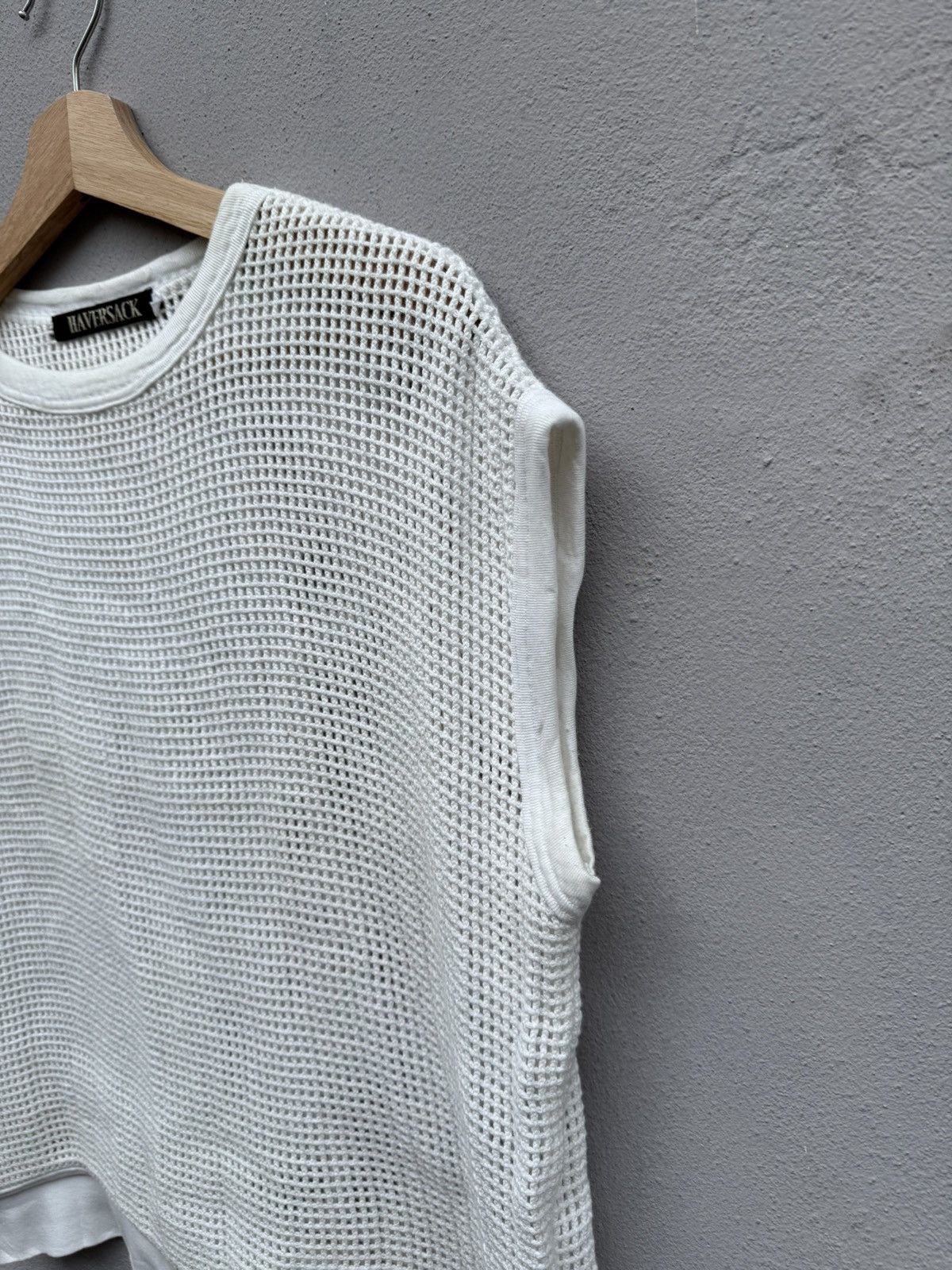 Haversack × If Six Was Nine × Japanese Brand Japanese HAVERSACK Full Mesh Cable Knit Sleeveless Vest Size US M / EU 48-50 / 2 - 6 Thumbnail