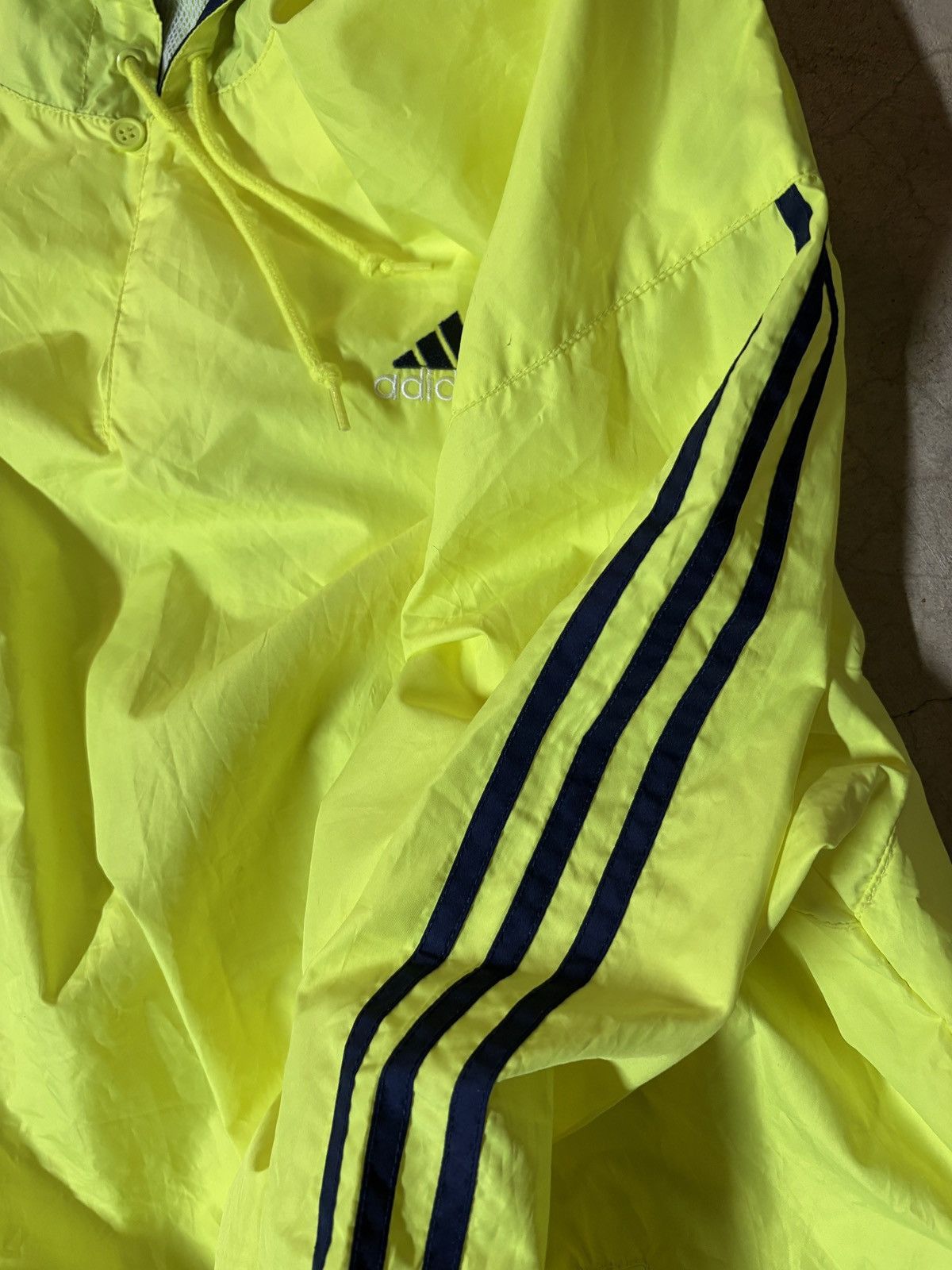 Adidas Vintage 90s Adidas Pullover Windbreaker Jacket Void Yellow Size US XL / EU 56 / 4 - 6 Thumbnail