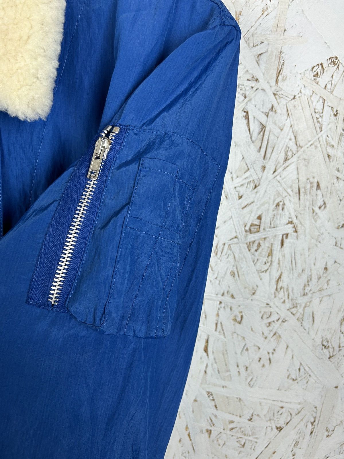 Helmut Lang NWT Helmut Lang Shearling Parachute Bomber Jacket Blue S Size S / US 4 / IT 40 - 7 Thumbnail