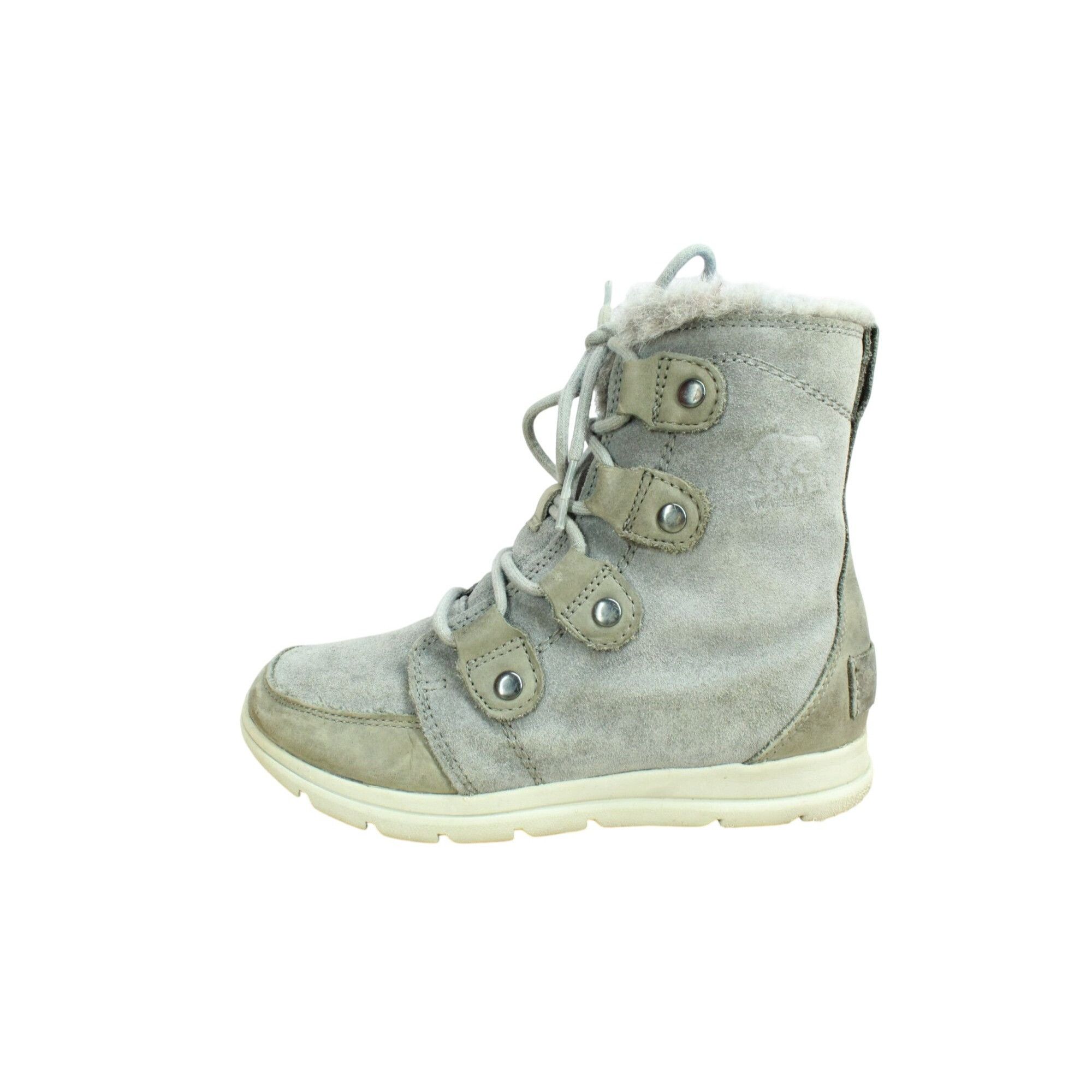 SOREL Sorel Gray Leather Explorer Joan Winter Boots Size US 6 / IT 36 - 1 Thumbnail