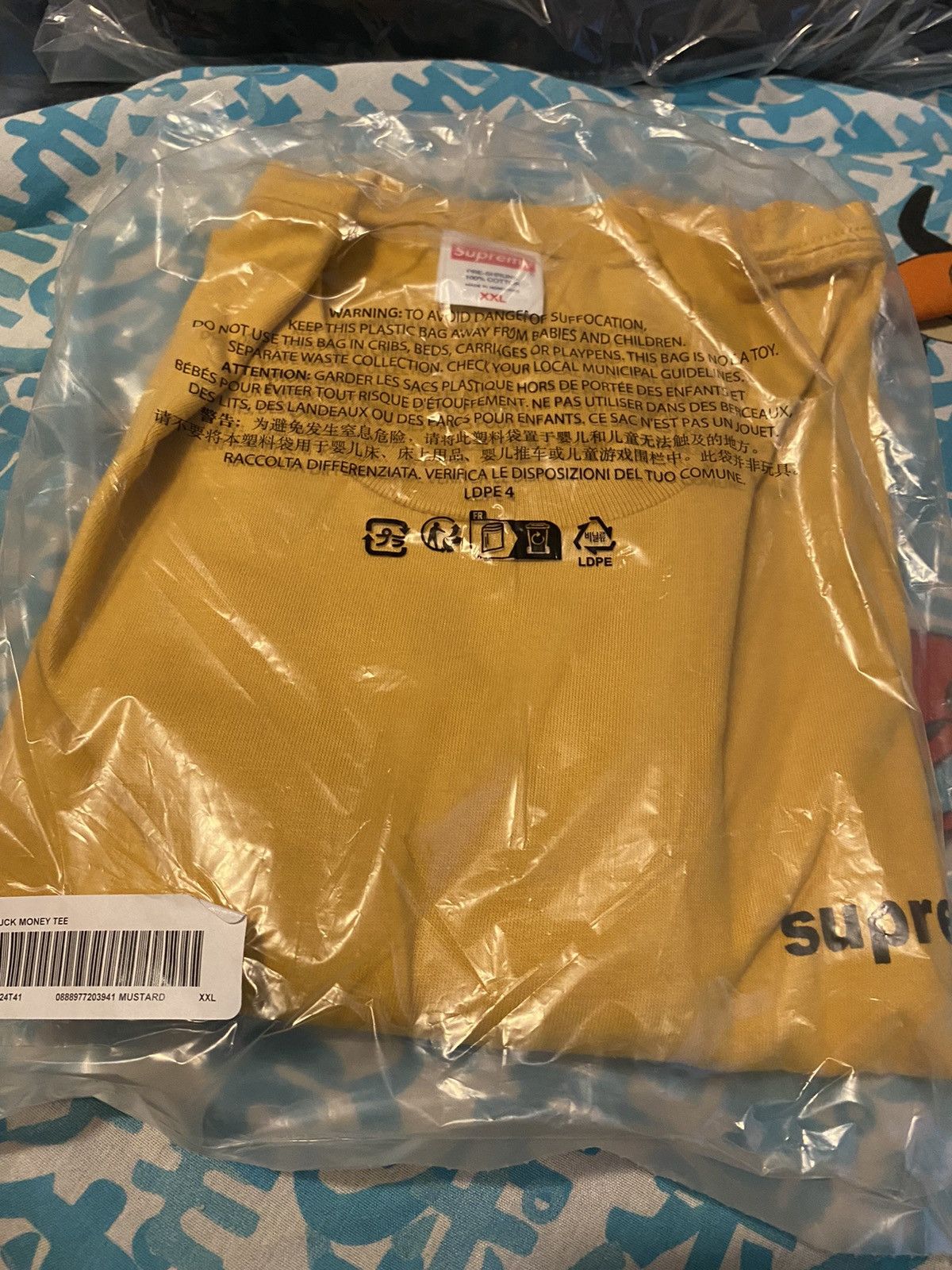 Supreme Supreme Fuck Money Tee Size XXL Mustard Size US XXL / EU 58 / 5 - 3 Thumbnail