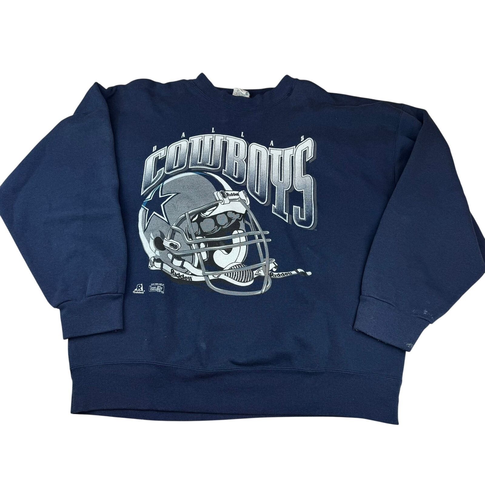 Riddell Riddell Dallas Cowboys Vintage Crewneck Sweatshirt XL Size US XL / EU 56 / 4 - 1 Thumbnail