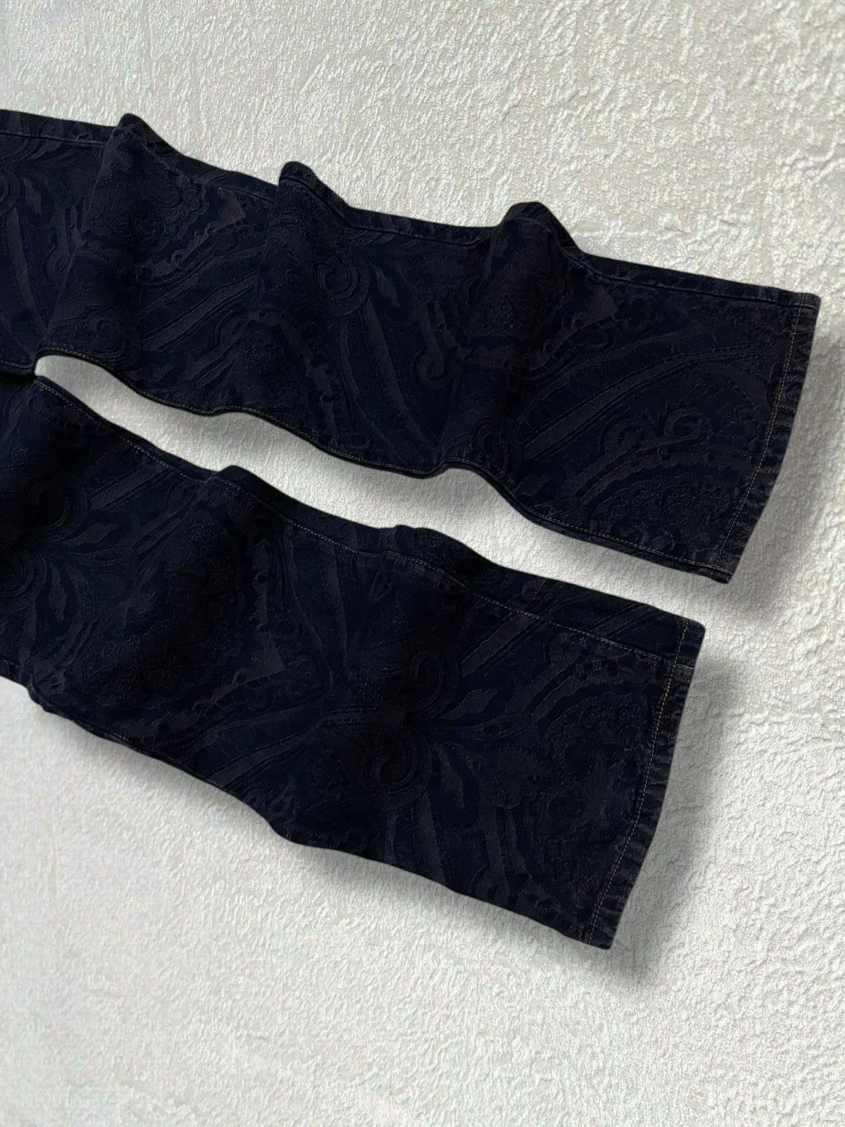 Designer × Japanese Brand × Vintage Vintage Designer DKNY Iconic Paisley Design Flared Denim Size US 30 / EU 46 - 4 Thumbnail