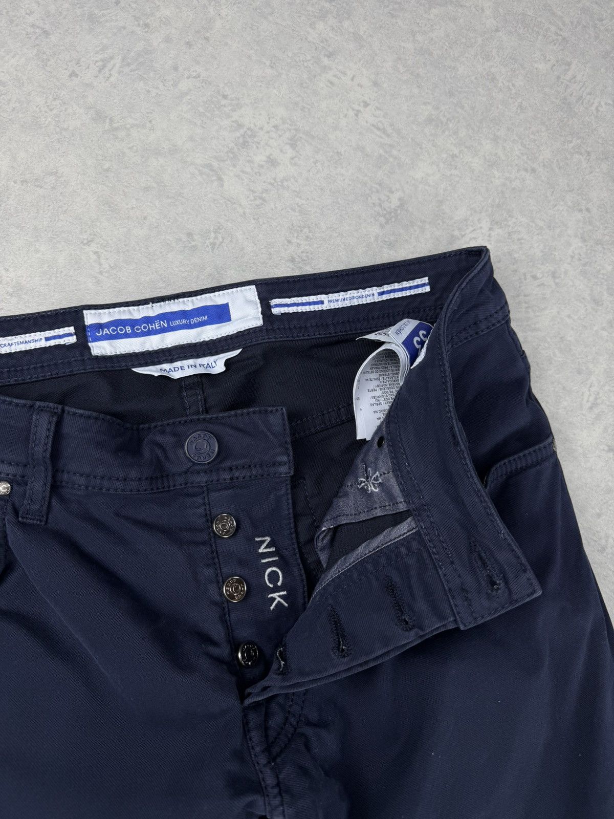 Jacob Cohen Jacob Cohen Nick Jeans Navy Blue Slim Fit Size 33 Size US 33 - 6 Thumbnail