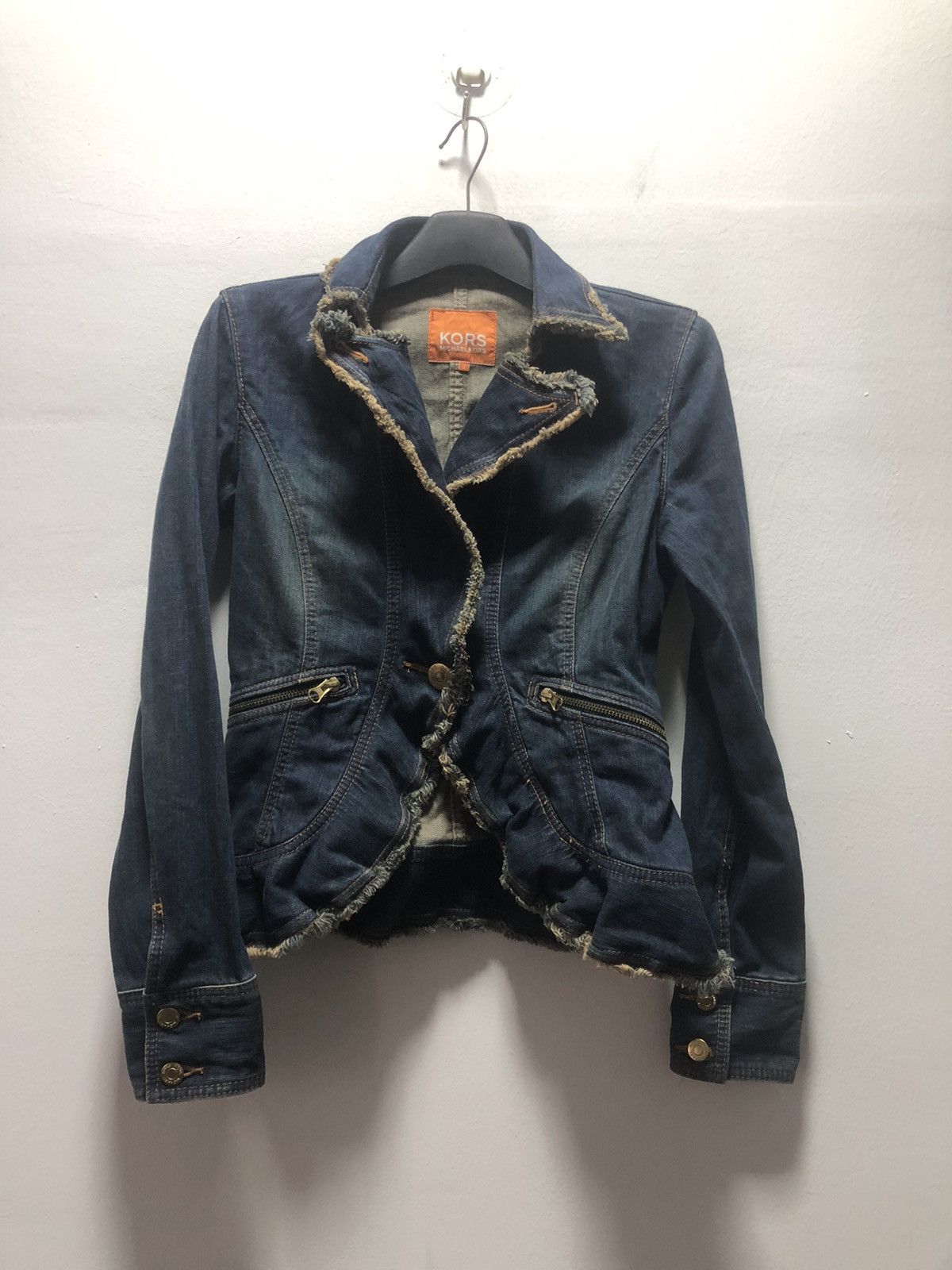 Michael Kors MICHAEL KORS Denim Jacket Coat Size S / US 4 / IT 40 - 1 Thumbnail