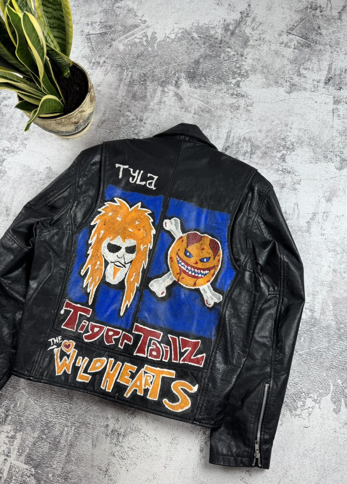 Genuine Leather Tyla Tiger Tailz Wildhearts Punk Real Racing Custom Jacket Size US M / EU 48-50 / 2 - 4 Thumbnail