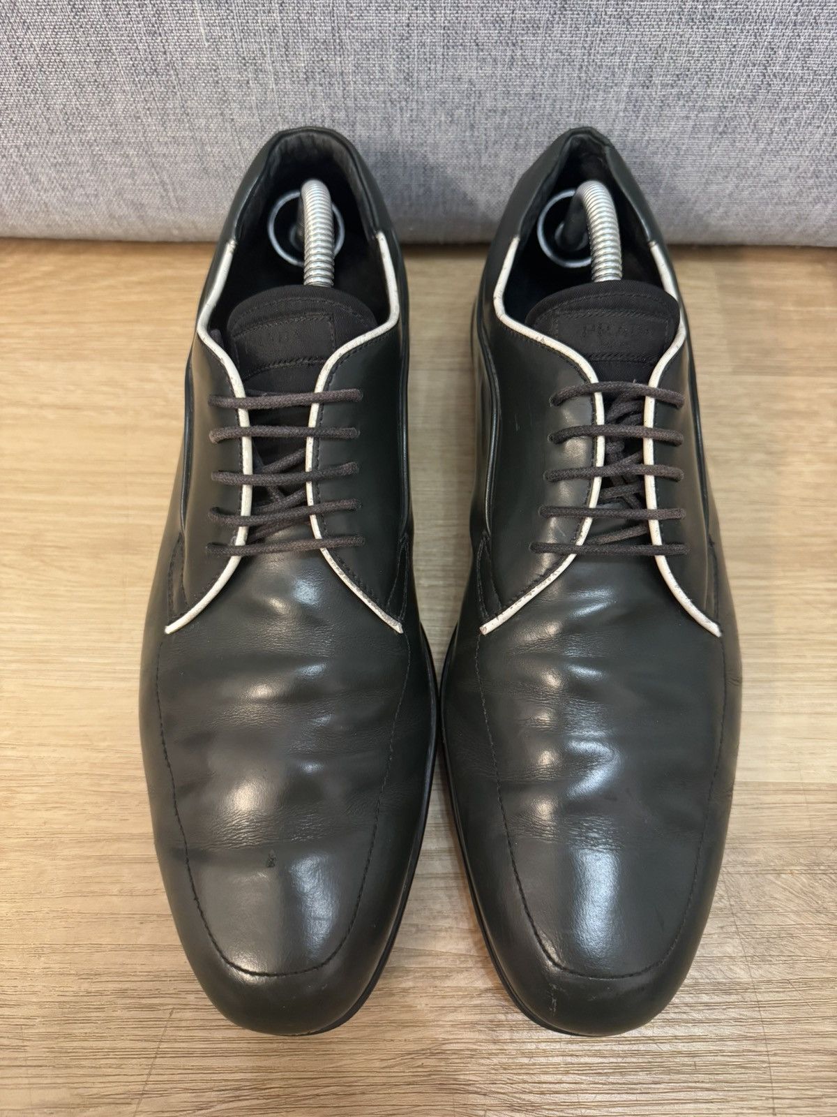 Prada Prada Milano Leather Lace Ups Derby Sneakers 7,5 41,5 Size US 8.5 / EU 41-42 - 4 Thumbnail