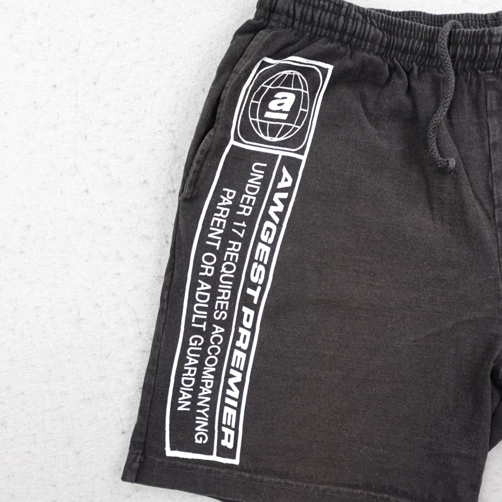 AWGE ASAP Rocky Shorts Mens M Black AWGE Sweat Joggers Babushka Boi Hip Hop Rap Size US 31 - 3 Thumbnail