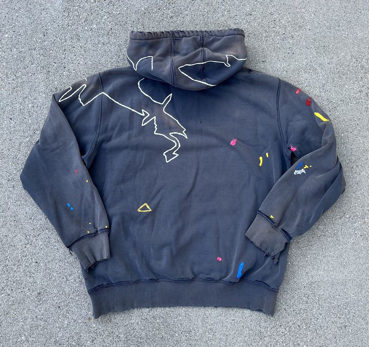 Carhartt Custom Carhartt Hoodie Sun Fade Thrashed Distressed 1/4 Zip Size US L / EU 52-54 / 3 - 2 Thumbnail