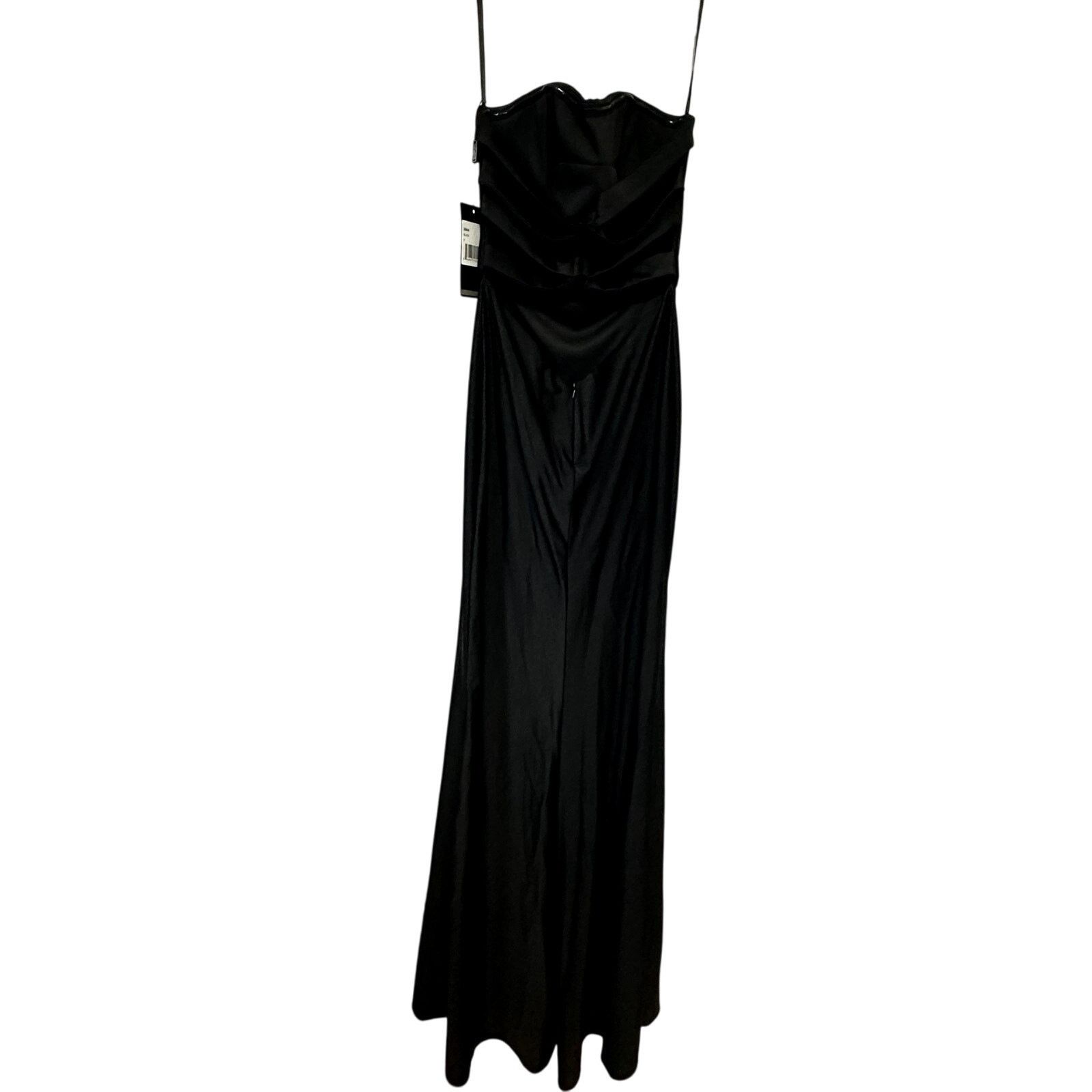 Other La Femme Maxi Dress Strapless Crisscross Slit Black 0 NWT Size XS / US 0-2 / IT 36-38 - 5 Thumbnail