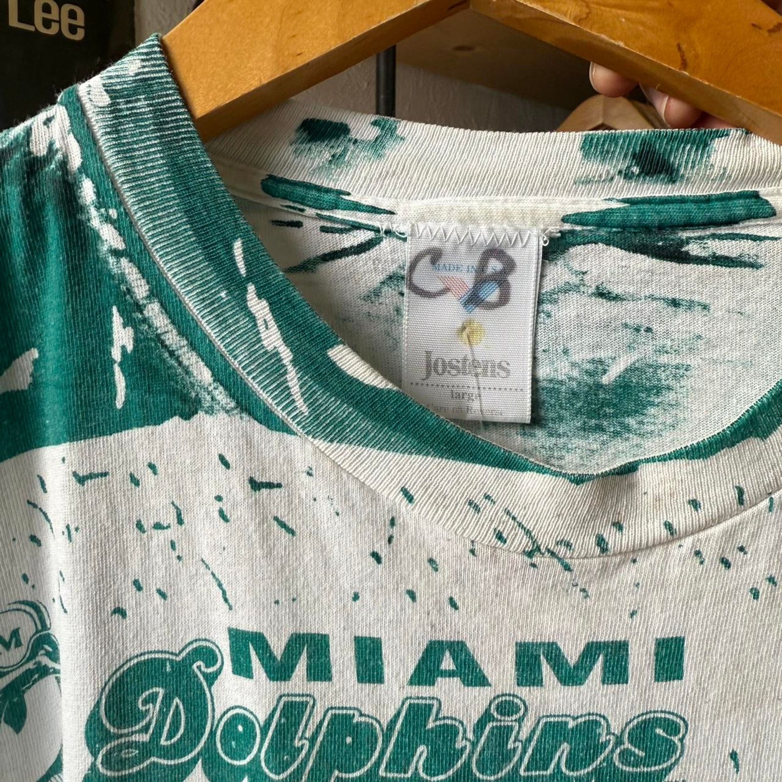 NFL × Vintage Vintage 90s Miami Dolphins NFL All Over Print T-Shirt Size US L / EU 52-54 / 3 - 2 Thumbnail
