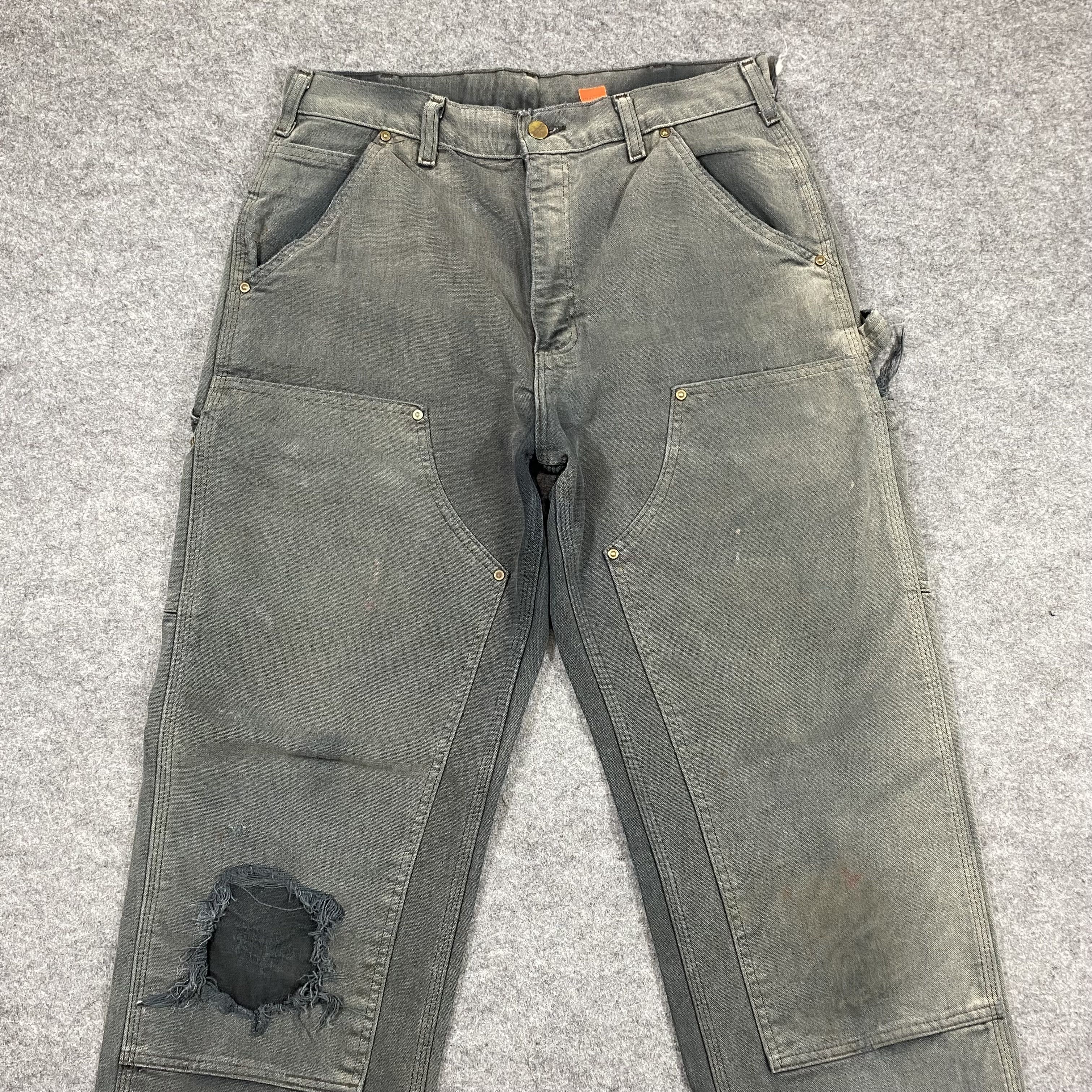Carhartt Vintage distressed Carhartt double knee-CP343 Size US 31 - 3 Thumbnail