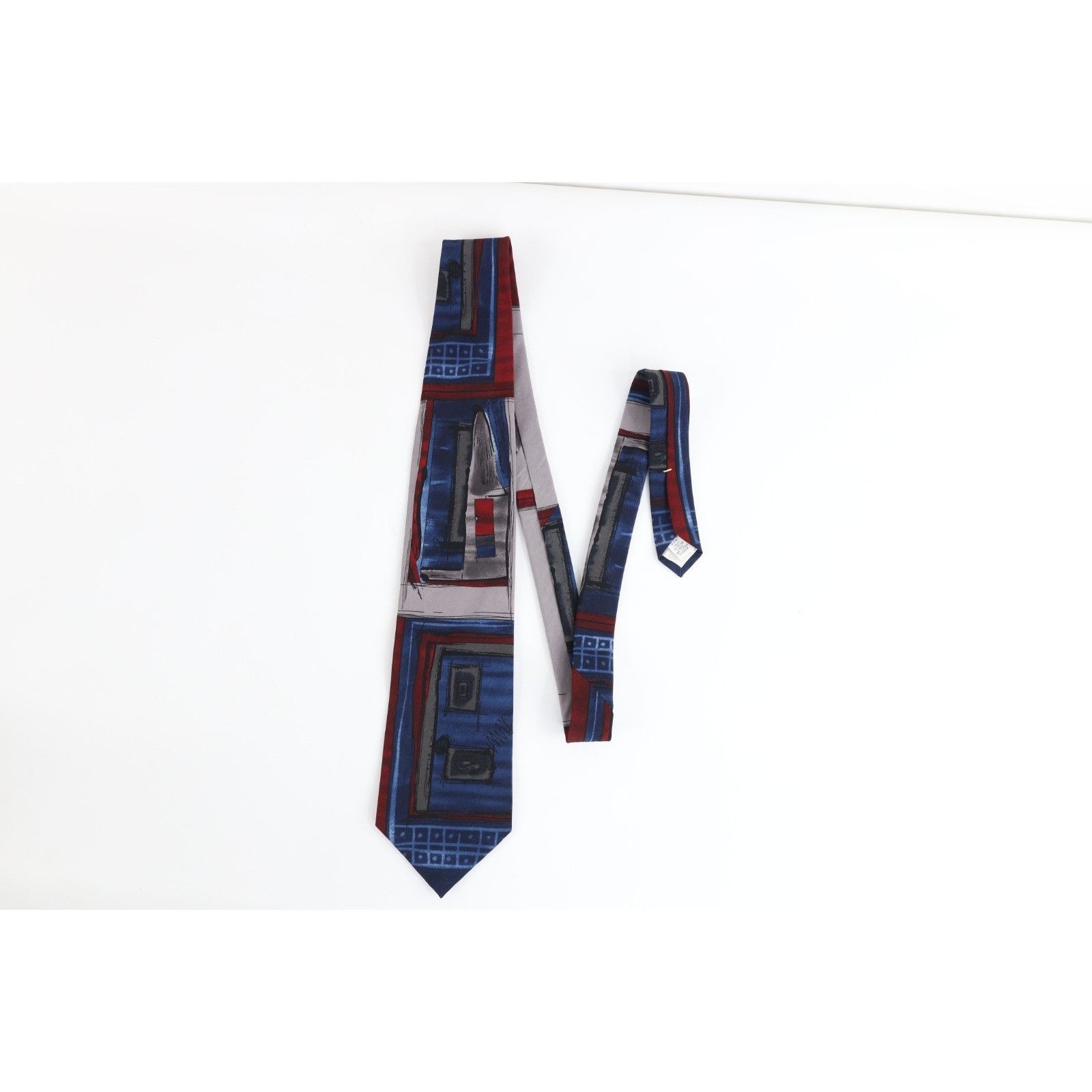 Vintage Vintage 80s 90s Streetwear Geometric Art Neck Tie Wedding Size ONE SIZE - 4 Thumbnail