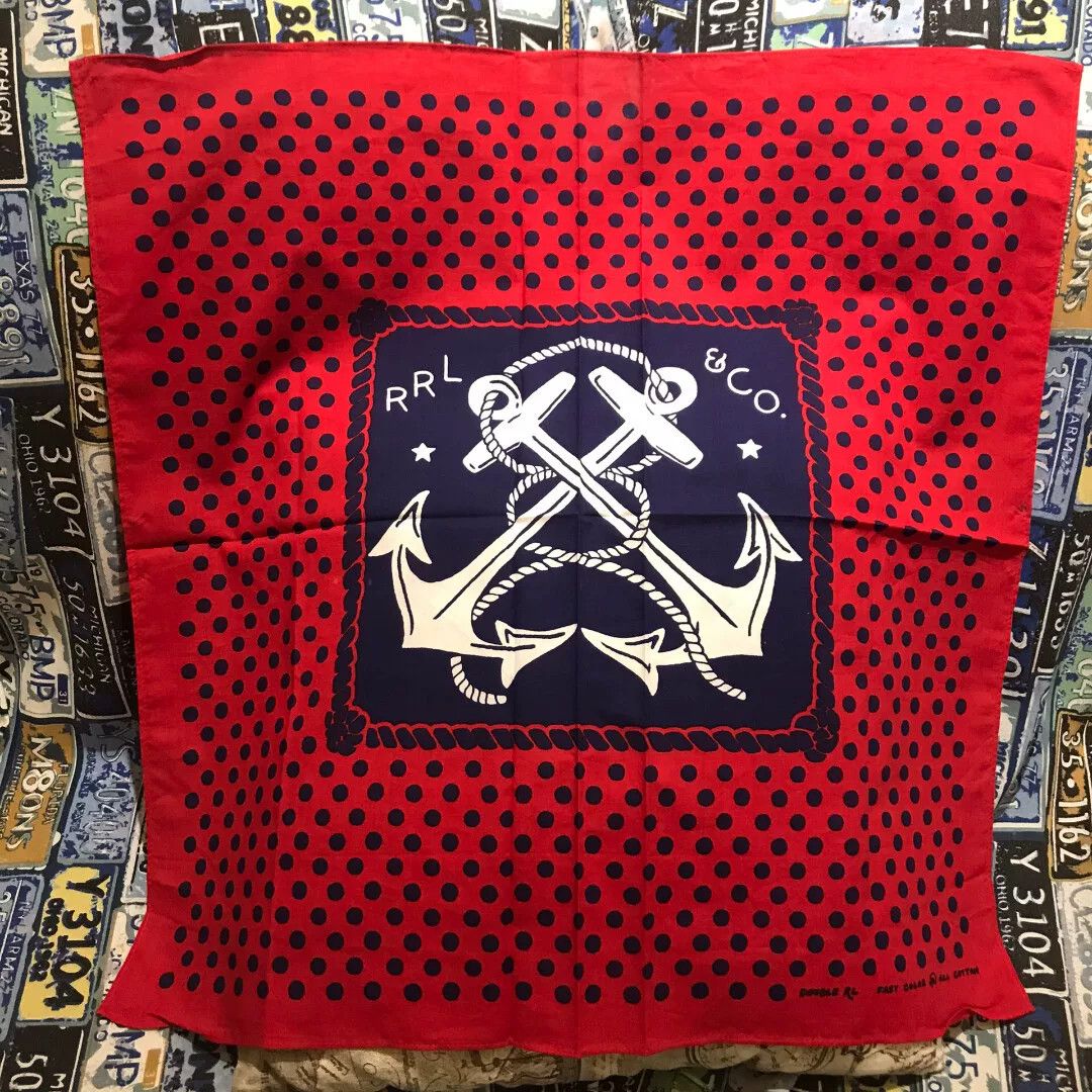 RRL Ralph Lauren RRL Ralph Lauren Double RL Classic Anchor Bandana Size ONE SIZE - 1 Thumbnail