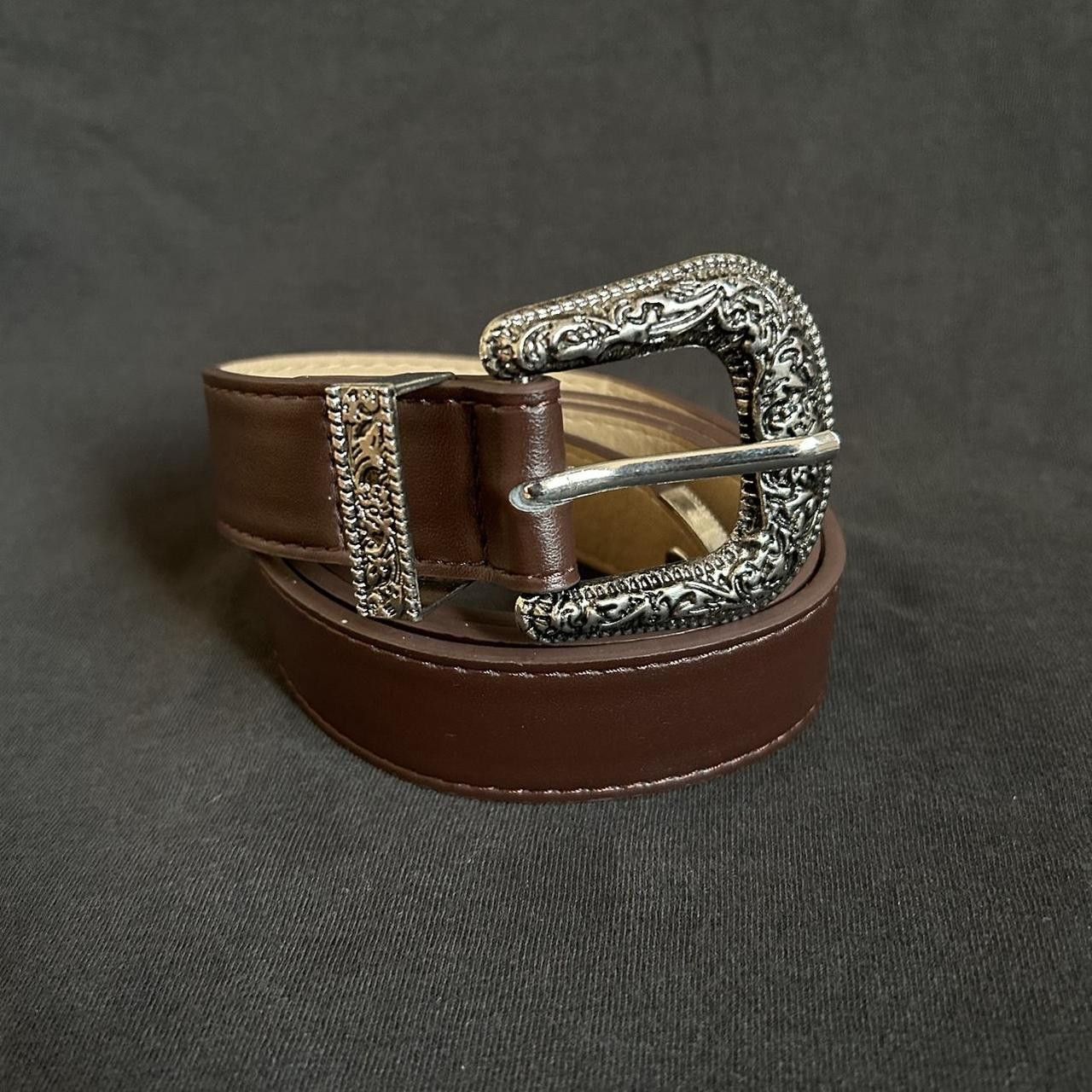 Japanese Brand × Vintage Y2K 2000s Style Coffee Brown Classic Western Belt Size ONE SIZE - 1 Thumbnail