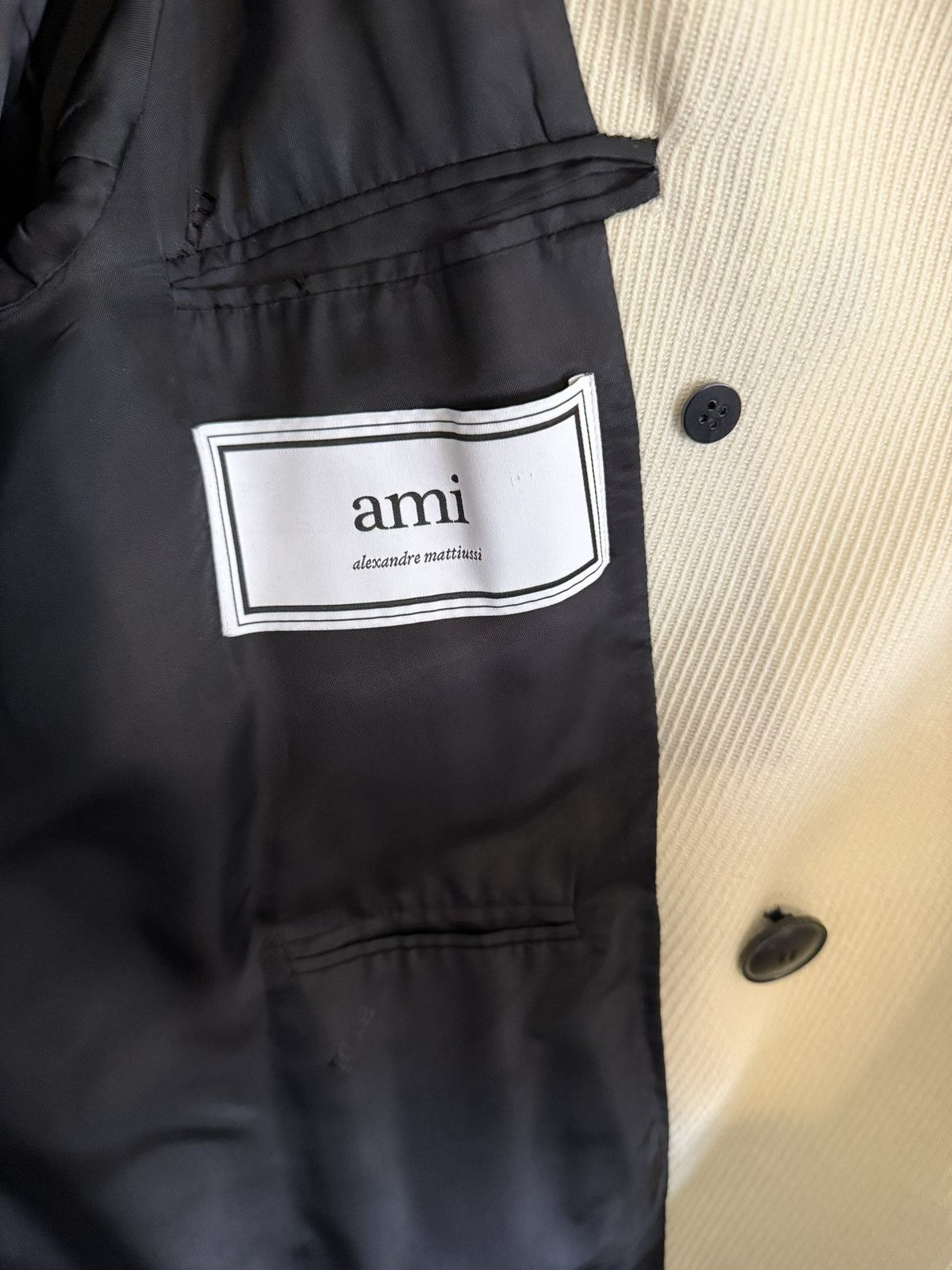 AMI Ami Double Breasted Cream Long Coat Size US M / EU 48-50 / 2 - 3 Thumbnail