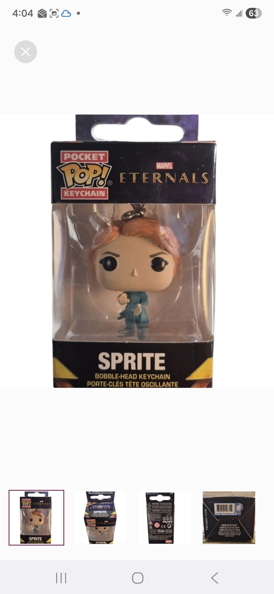 Other Funko × Marvel Eternals SPRITE Pocket POP Keychain Size ONE SIZE - 1 Thumbnail