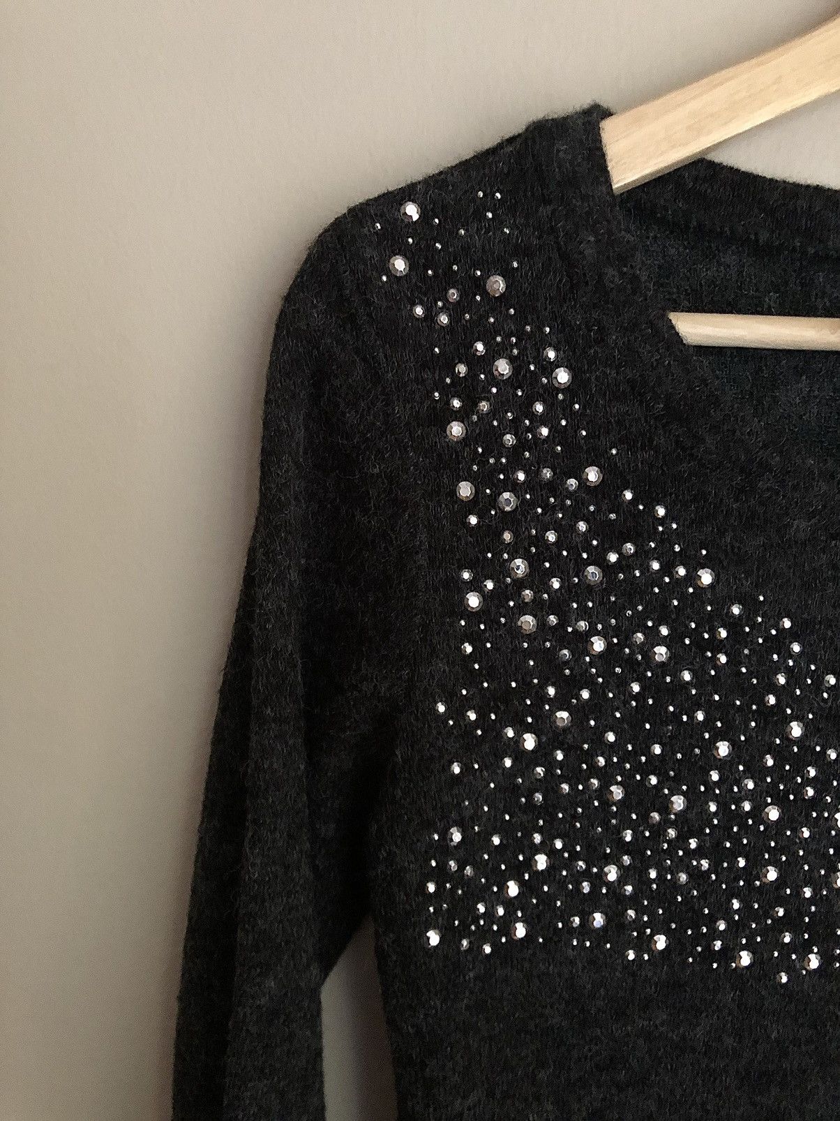 Miu Miu Miu Miu Vintage 2008 Bedazzled Fuzzy Sweater Size L / US 10 / IT 46 - 4 Thumbnail