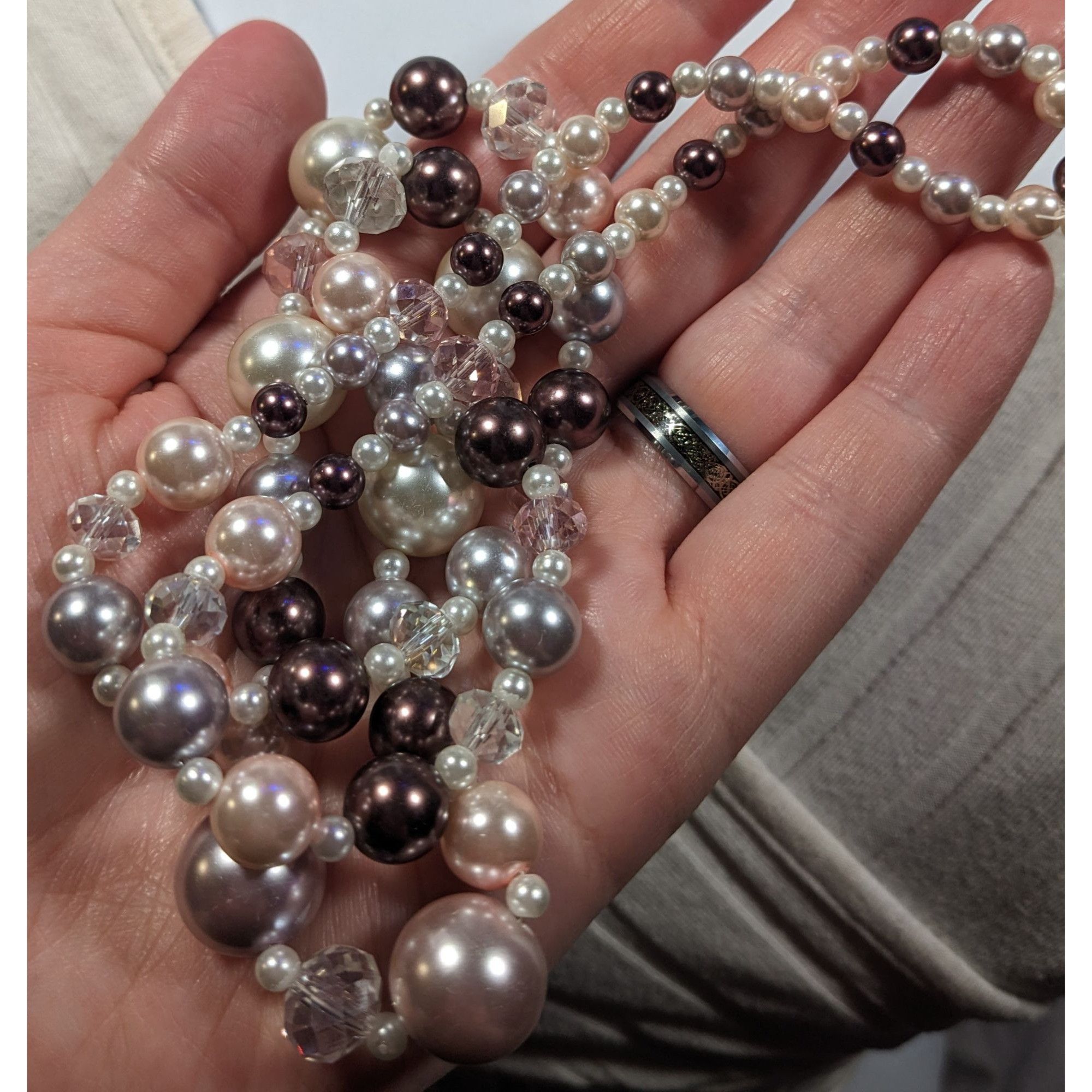 Other Handmade Elegant Coquette Faux Pearl And Glass Beaded Neckla Size ONE SIZE - 10 Thumbnail