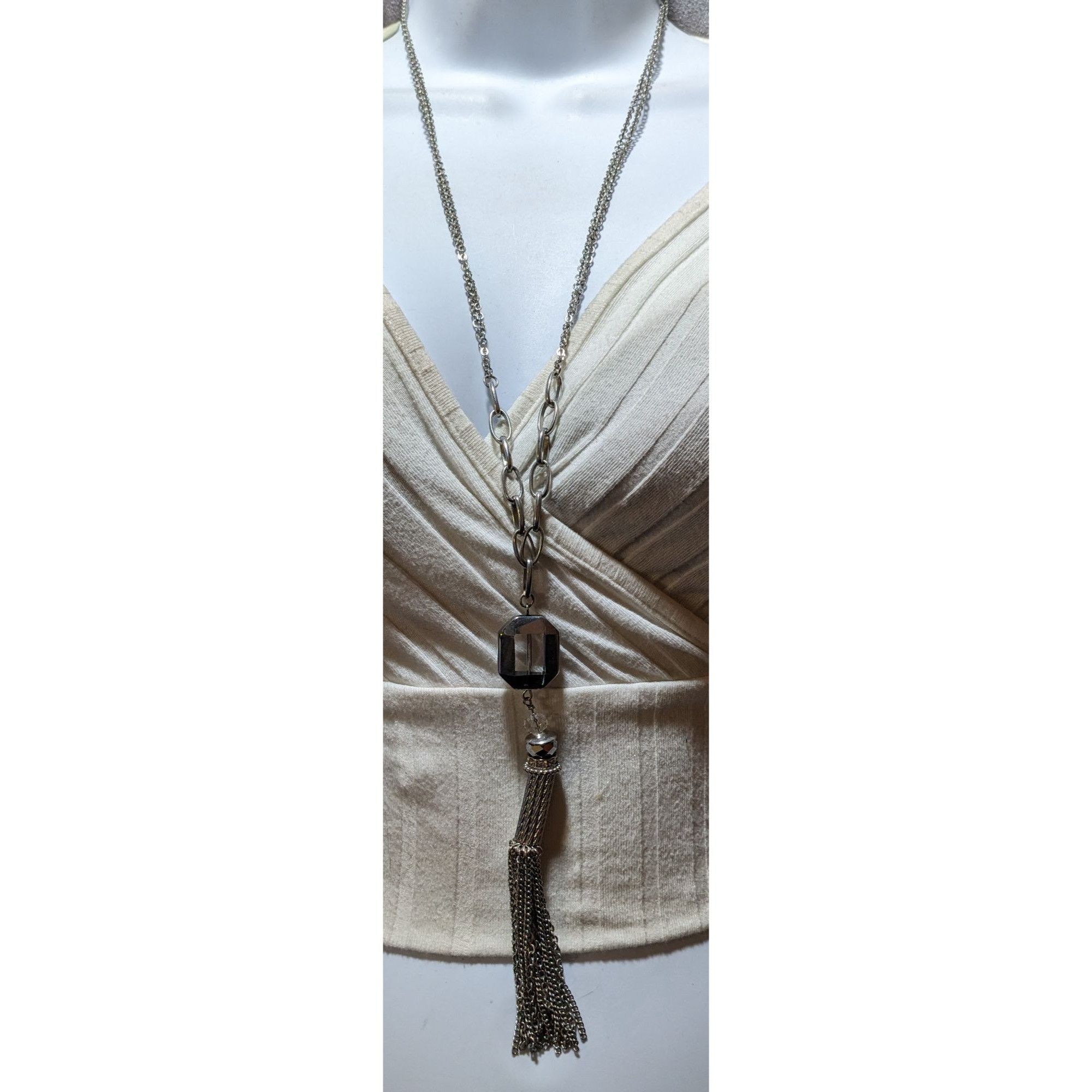 Other Y2K Glam Silver Abstract Tassel Necklace Size ONE SIZE - 5 Thumbnail