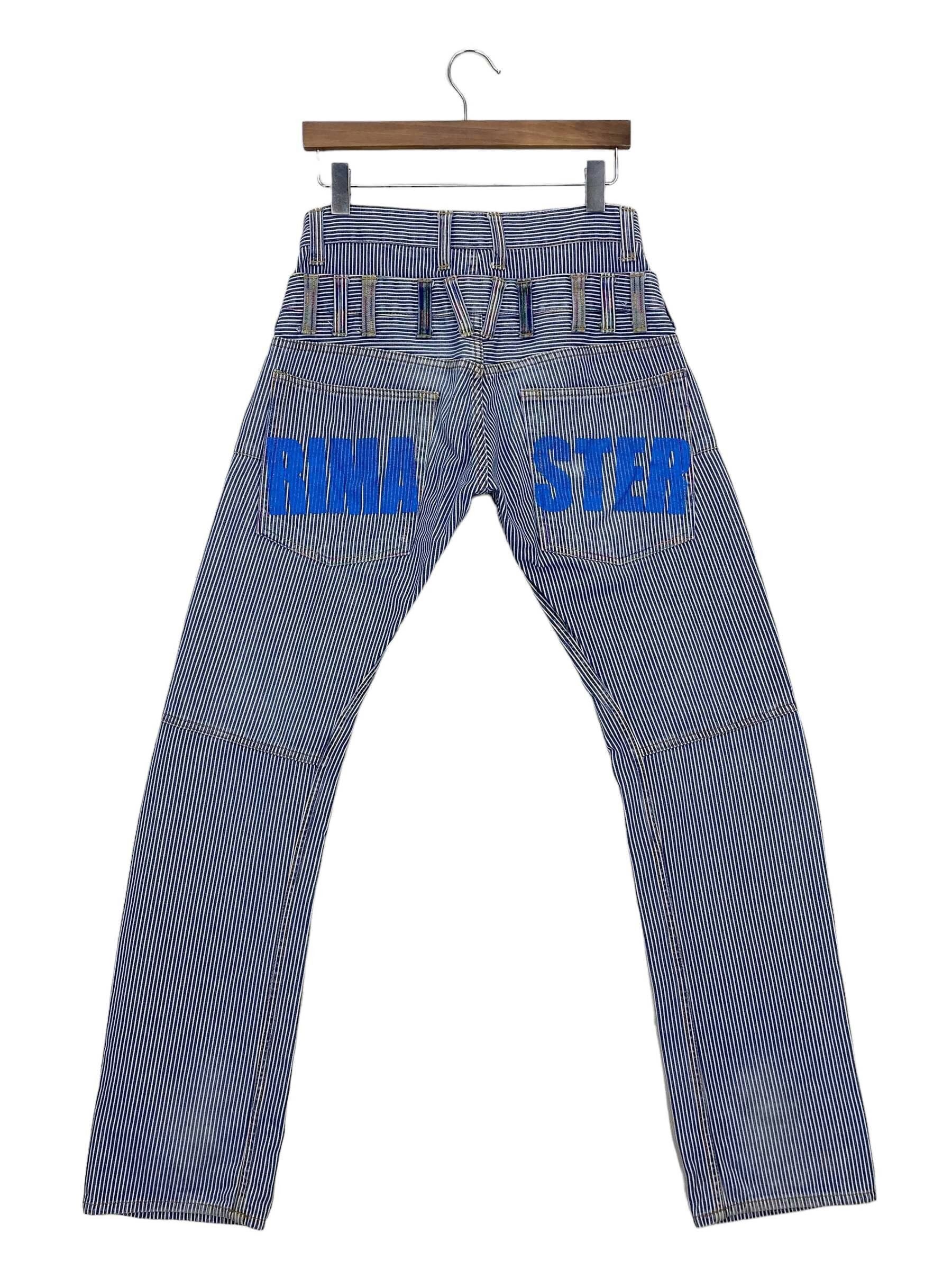 Japanese Brand RMT Double Waist Jeans Japanese Hickory Stripes Skateboard Size US 31 - 1 Thumbnail