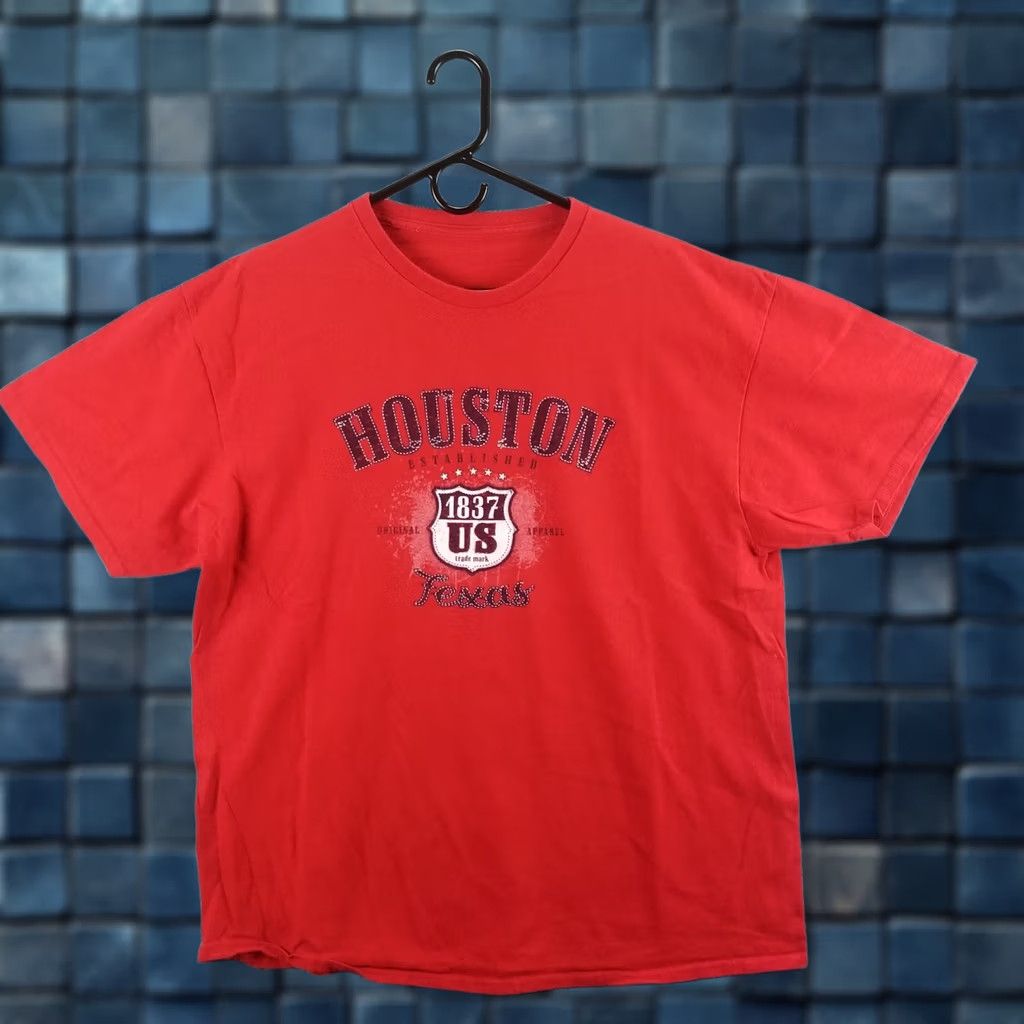 Vintage Texas Houston Shirt Adult Large Red Tee Size US L / EU 52-54 / 3 - 1 Thumbnail