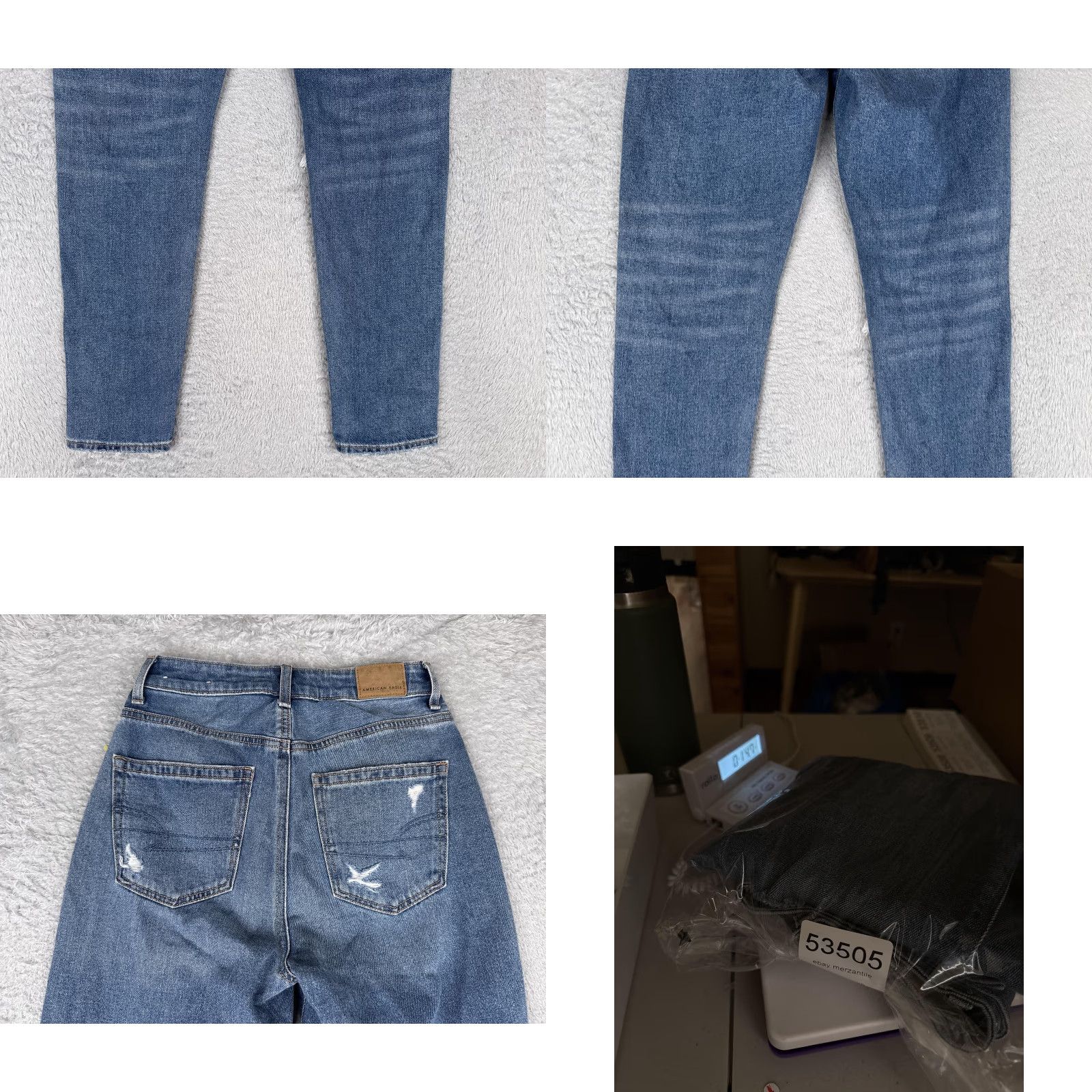 American Eagle Outfitters American Eagle Outfitters Mom Jeans Womens 00 Blue Distressed High Rise Stretch 24x29 Size 24" / US 00 / IT 34 - 10 Thumbnail