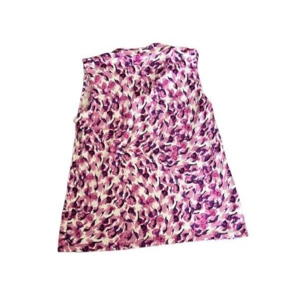 Other Dana Buchanan Women's Sleeveless Pink & Purple Stretch Shir Size L / US 10 / IT 46 - 2 Thumbnail