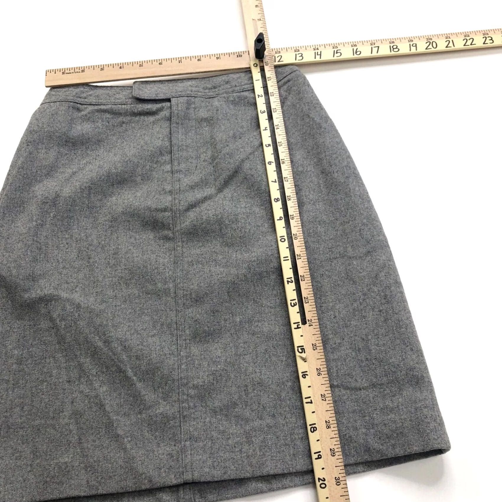 J.Crew J.Crew 4 Women's Zip Flat Lined Midi A-Line Skirt Gray Size 27" / US 4 / IT 40 - 2 Thumbnail