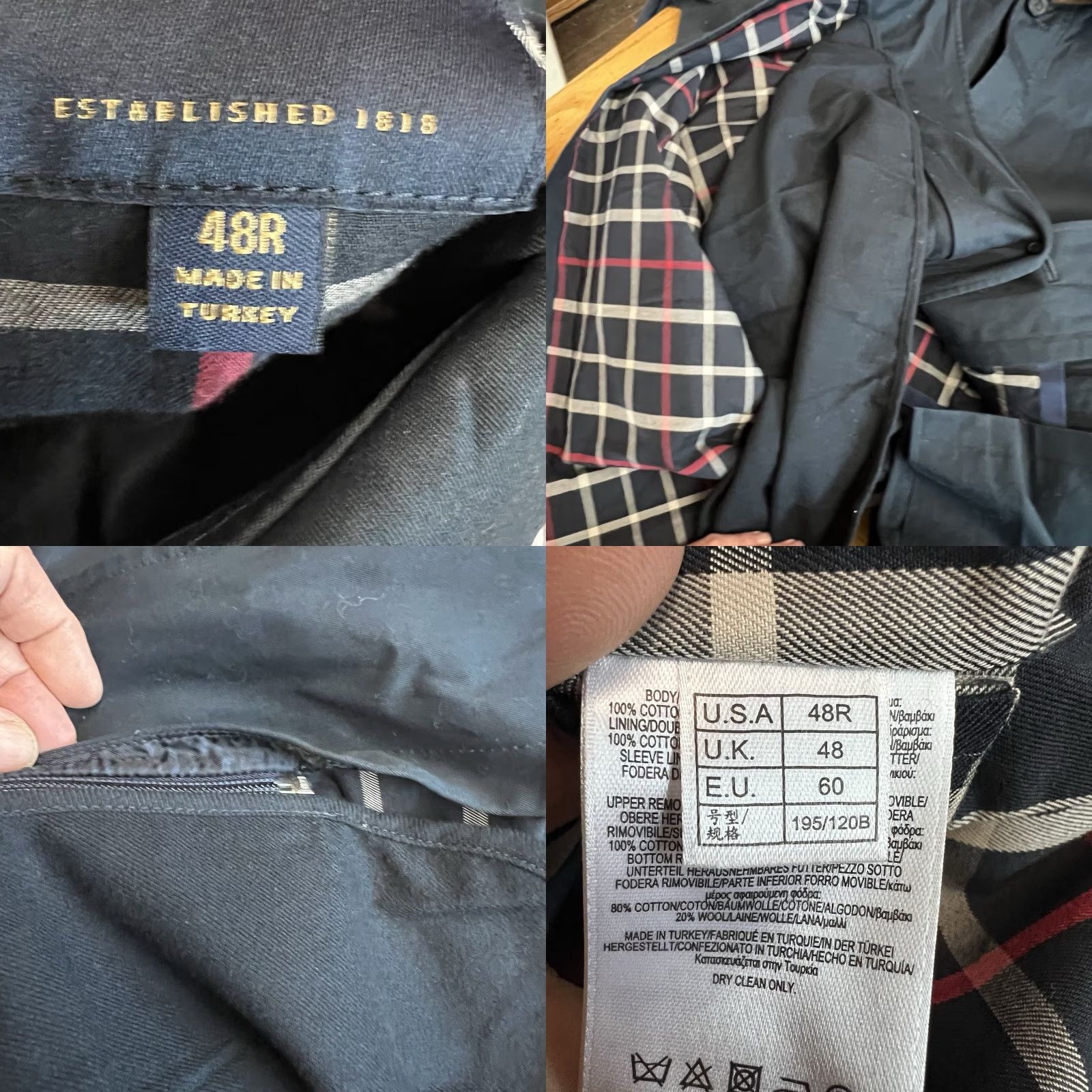 Brooks Brothers VINTAGE Brooks Brothers Men's Overcoat Coat 48 Regular Wool Lined Solid Blue Classic 90s Size US M / EU 48-50 / 2 - 8 Thumbnail