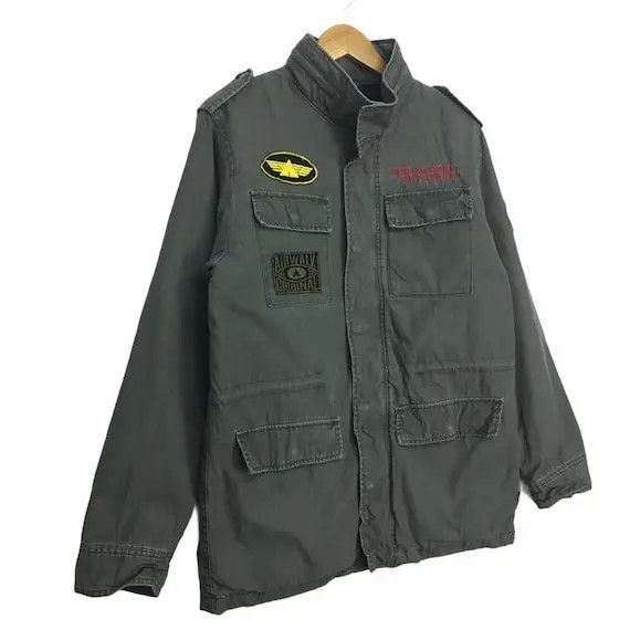 Airwalk AIRWALK Military Zip Up Button Jacket Parka Trench Coat Size US L / EU 52-54 / 3 - 3 Thumbnail