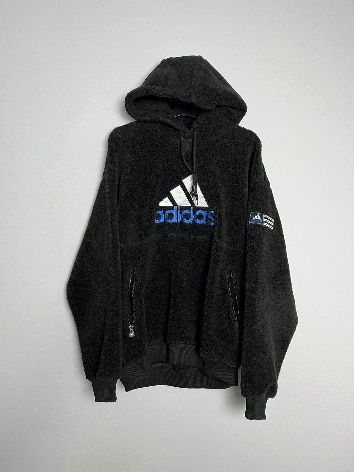 Adidas × Vintage Vintage adidas polar hoodie big logo y2k Size US M / EU 48-50 / 2 - 1 Thumbnail