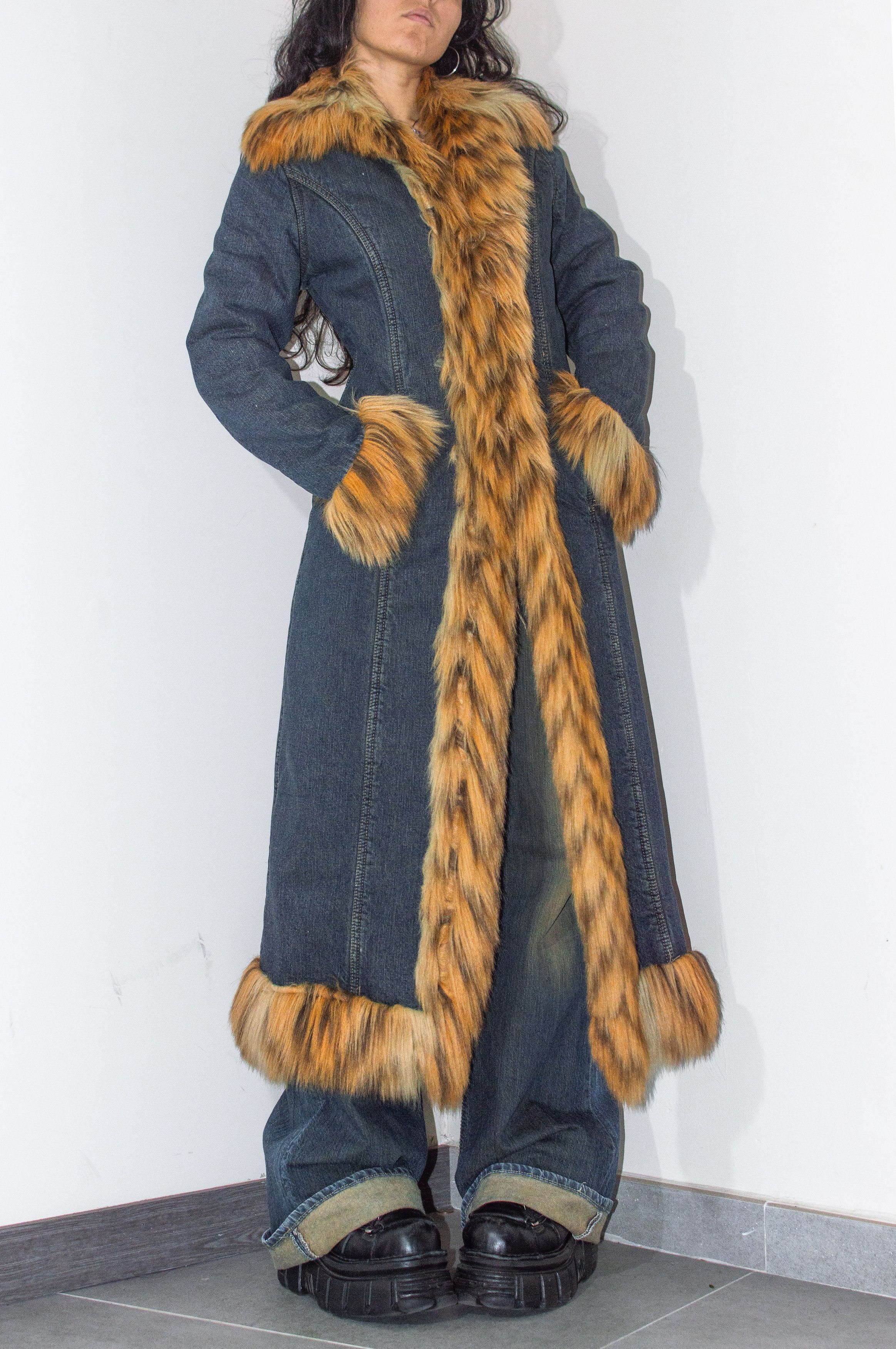Vintage Vintage Y2k Faux Fur Trim Maxi Afghan Coat Size S / US 4 / IT 40 - 5 Thumbnail