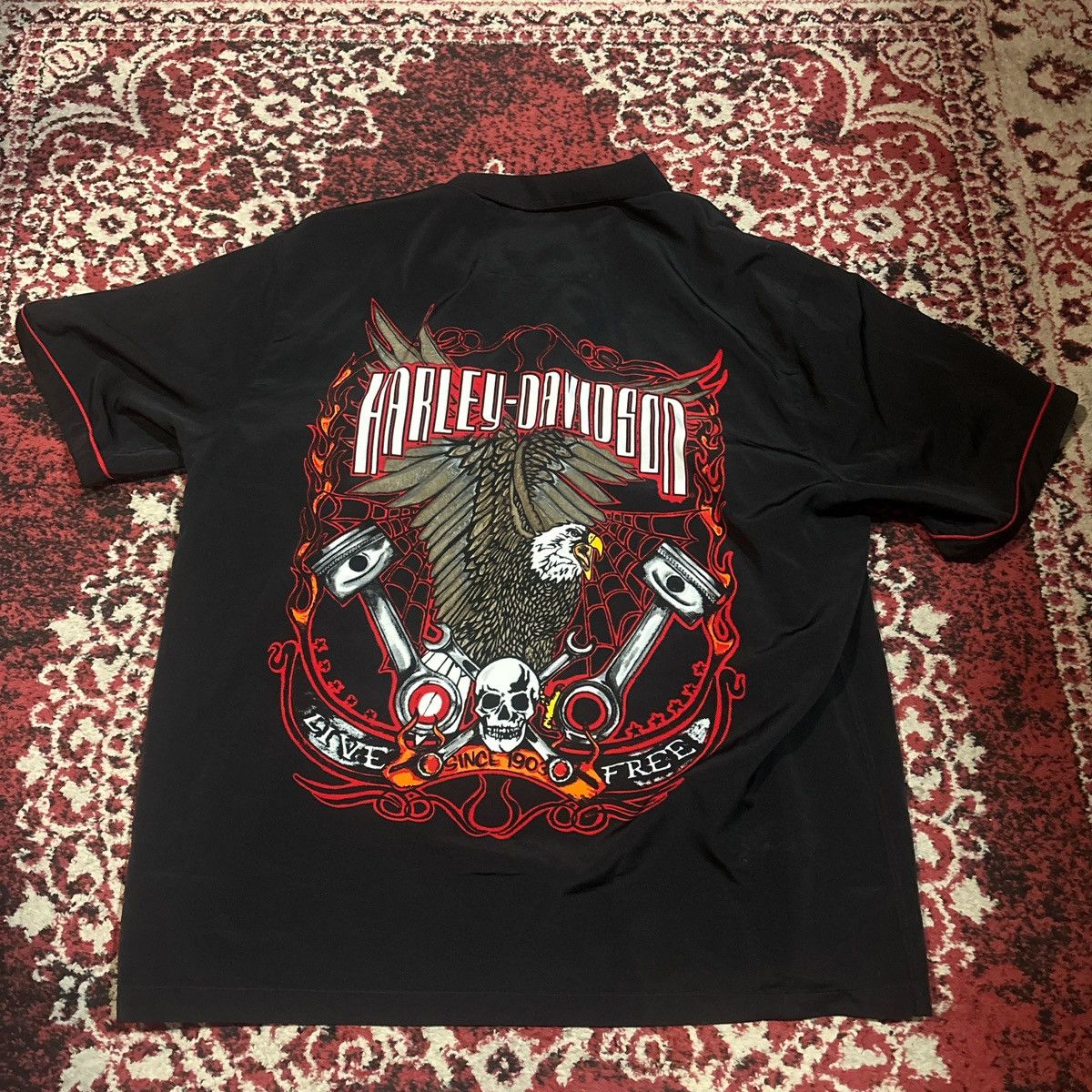 Harley Davidson Vintage Harley Davison button up shirt Size US XL / EU 56 / 4 - 2 Thumbnail