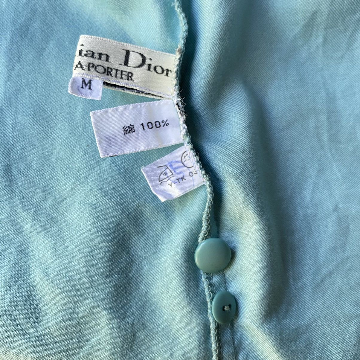 Dior Christian Dior Light Blue Button Cuff Blouse Size M / US 6-8 / IT 42-44 - 18 Thumbnail