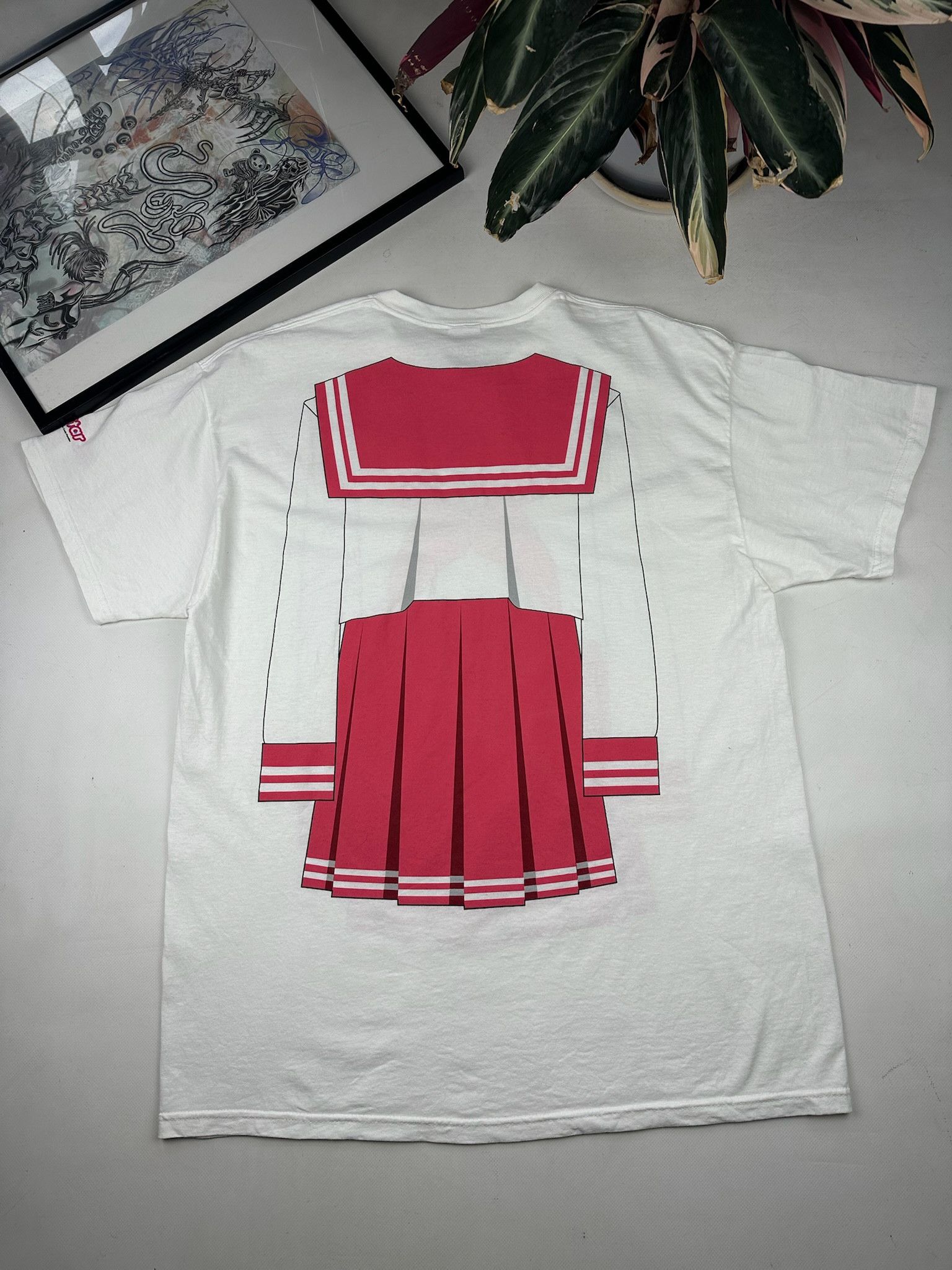 Anime Vintage Y2K Lucky Star Anime School Girl Uniform Tee XL Size US XL / EU 56 / 4 - 5 Thumbnail