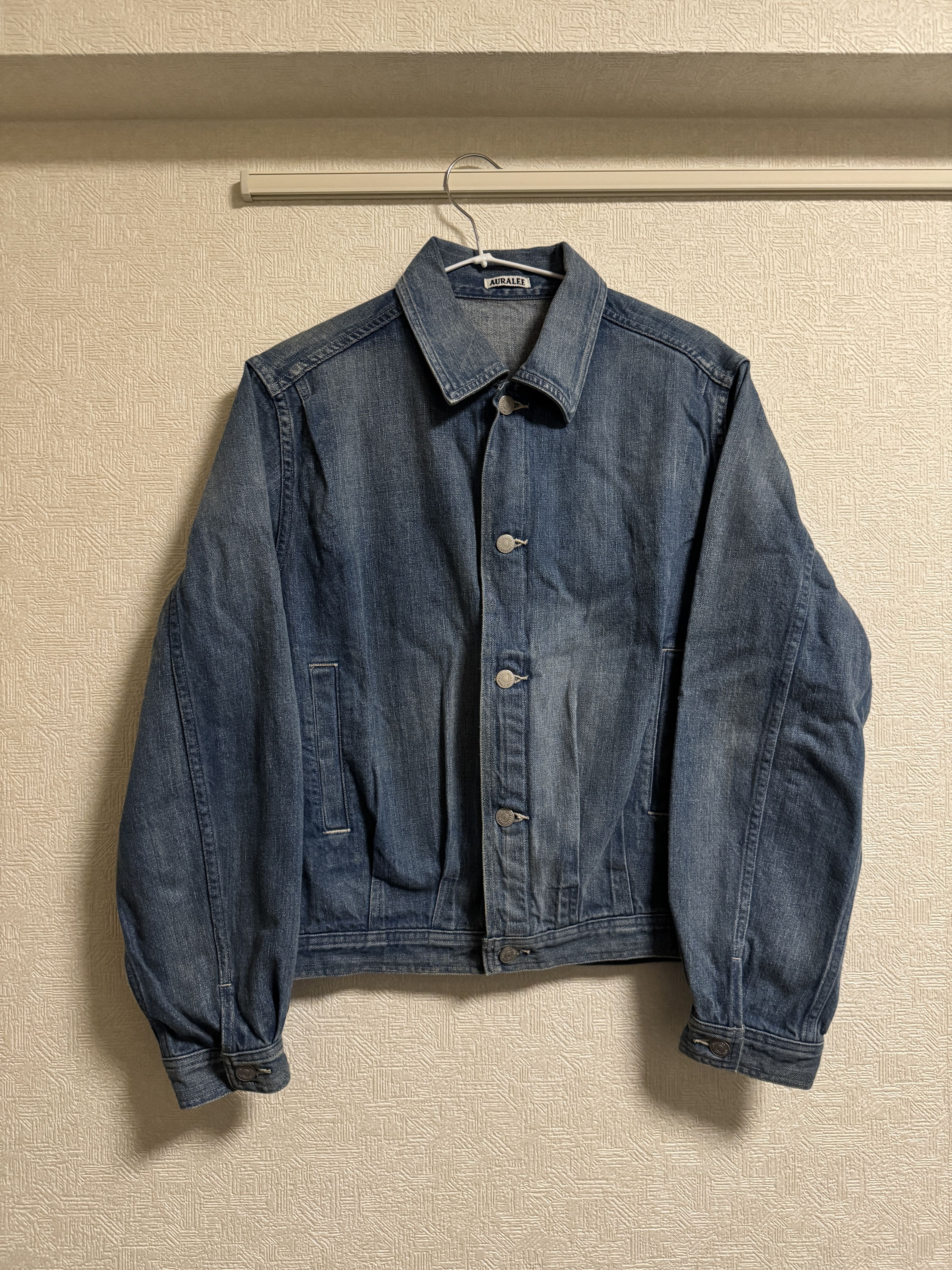 Auralee Auralee Selvedge Faded Light Denim Blouson Size US S / EU 44-46 / 1 - 2 Thumbnail