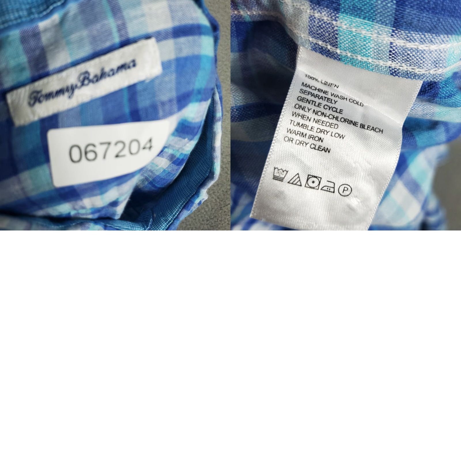 Tommy Bahama Tommy Bahama Shirt Mens 3XL Blue Plaid Linen Button Up Long Sleeve Size US XXL / EU 58 / 5 - 8 Thumbnail
