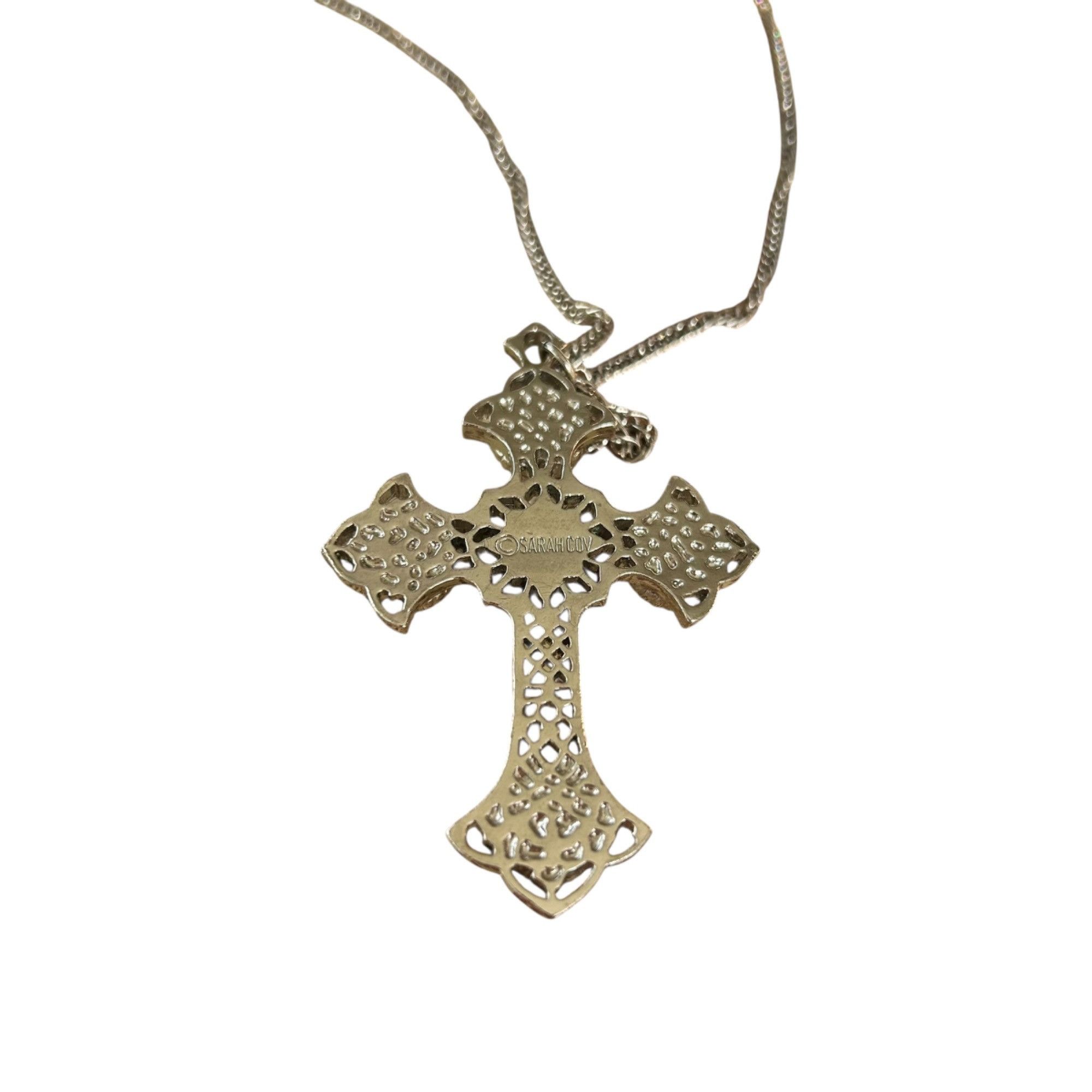 Other Vintage Sarah Coventry Crusader Cross Gothic Necklace Size ONE SIZE - 7 Thumbnail