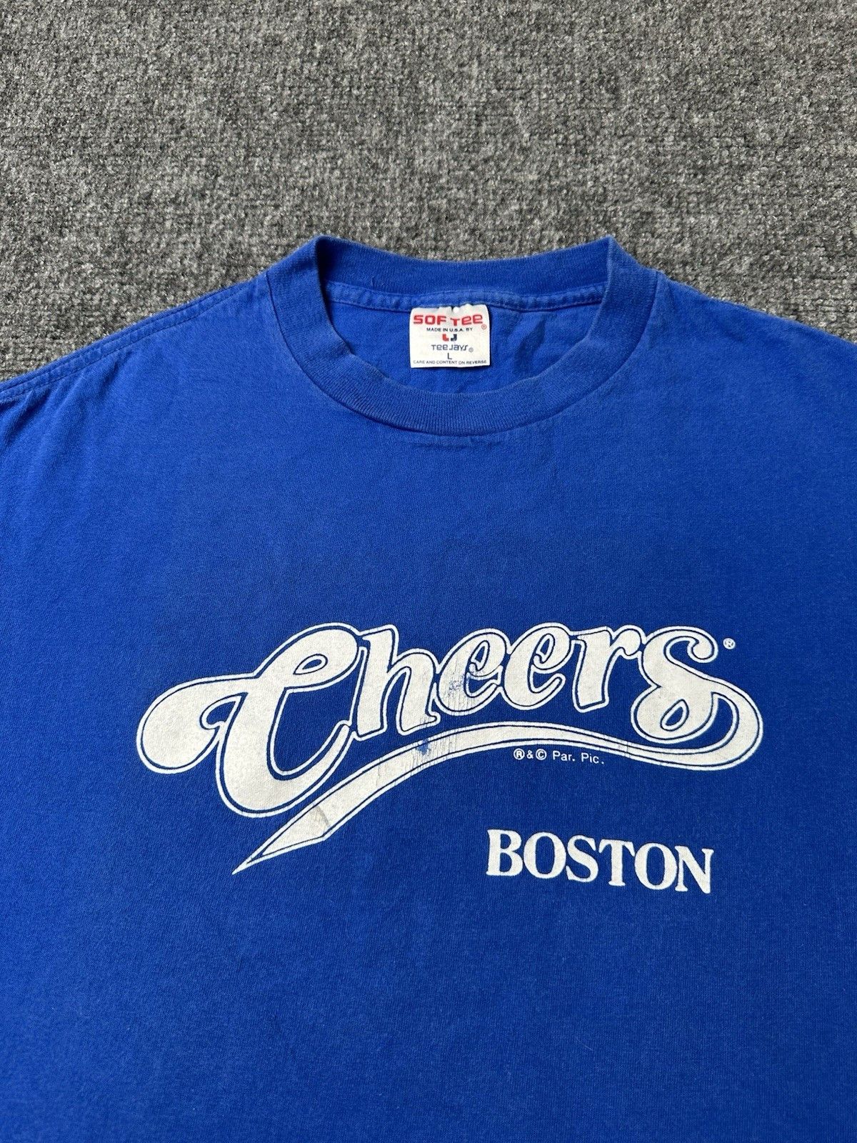 Other Mens T Shirt Cheers Boston 90s Graphic Blue, Size L Size US M / EU 48-50 / 2 - 2 Thumbnail