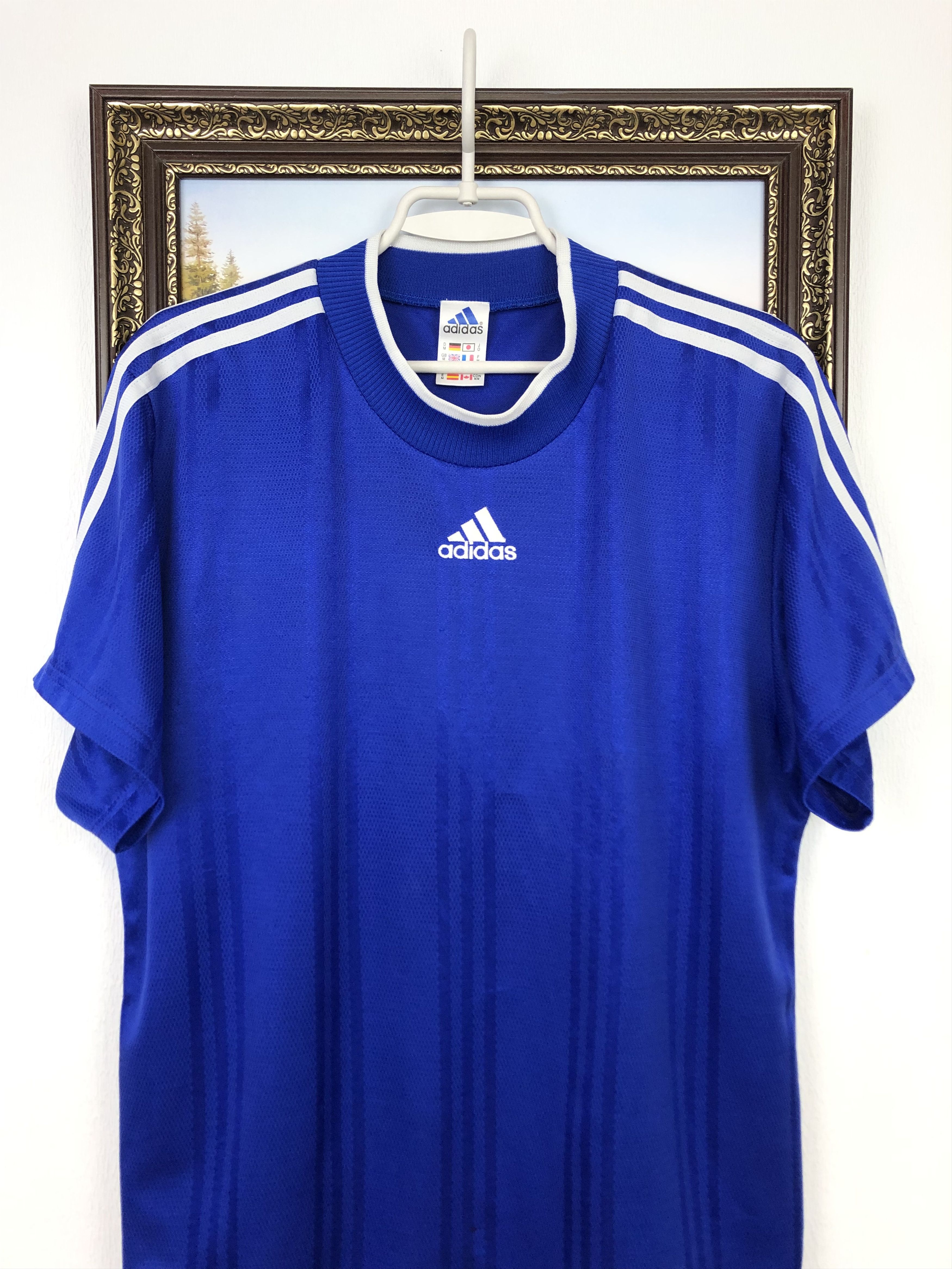 Adidas Vintage 90's Adidas Football Template Shirt Soccer Tee Size US M / EU 48-50 / 2 - 2 Thumbnail