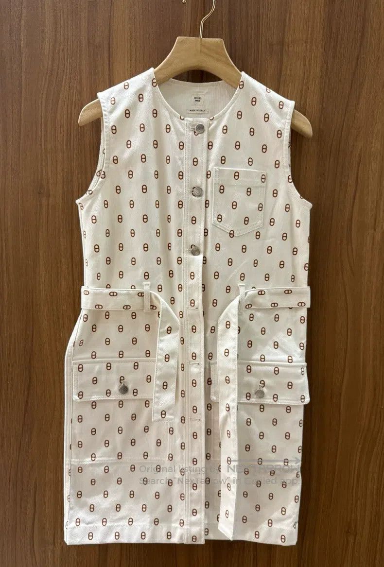 Other Hermes White Pig Nose Dress Size XS / US 0-2 / IT 36-38 - 1 Thumbnail