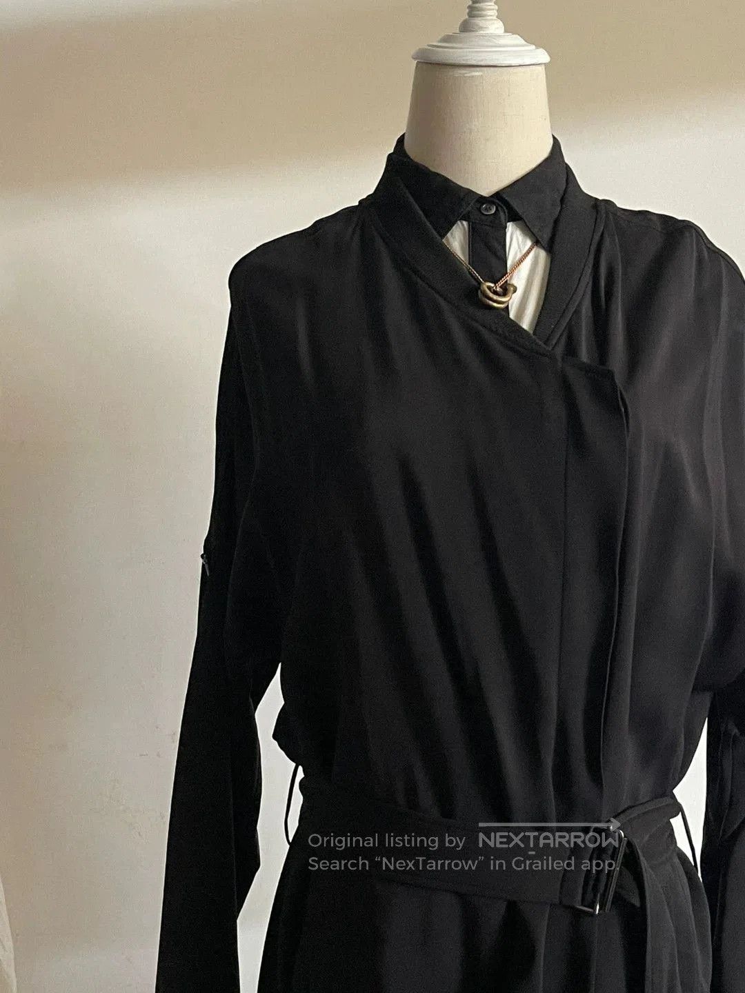 Helmut Lang Helmut Lang Black Trench Coat Jacket. Size M / US 6-8 / IT 42-44 - 4 Thumbnail