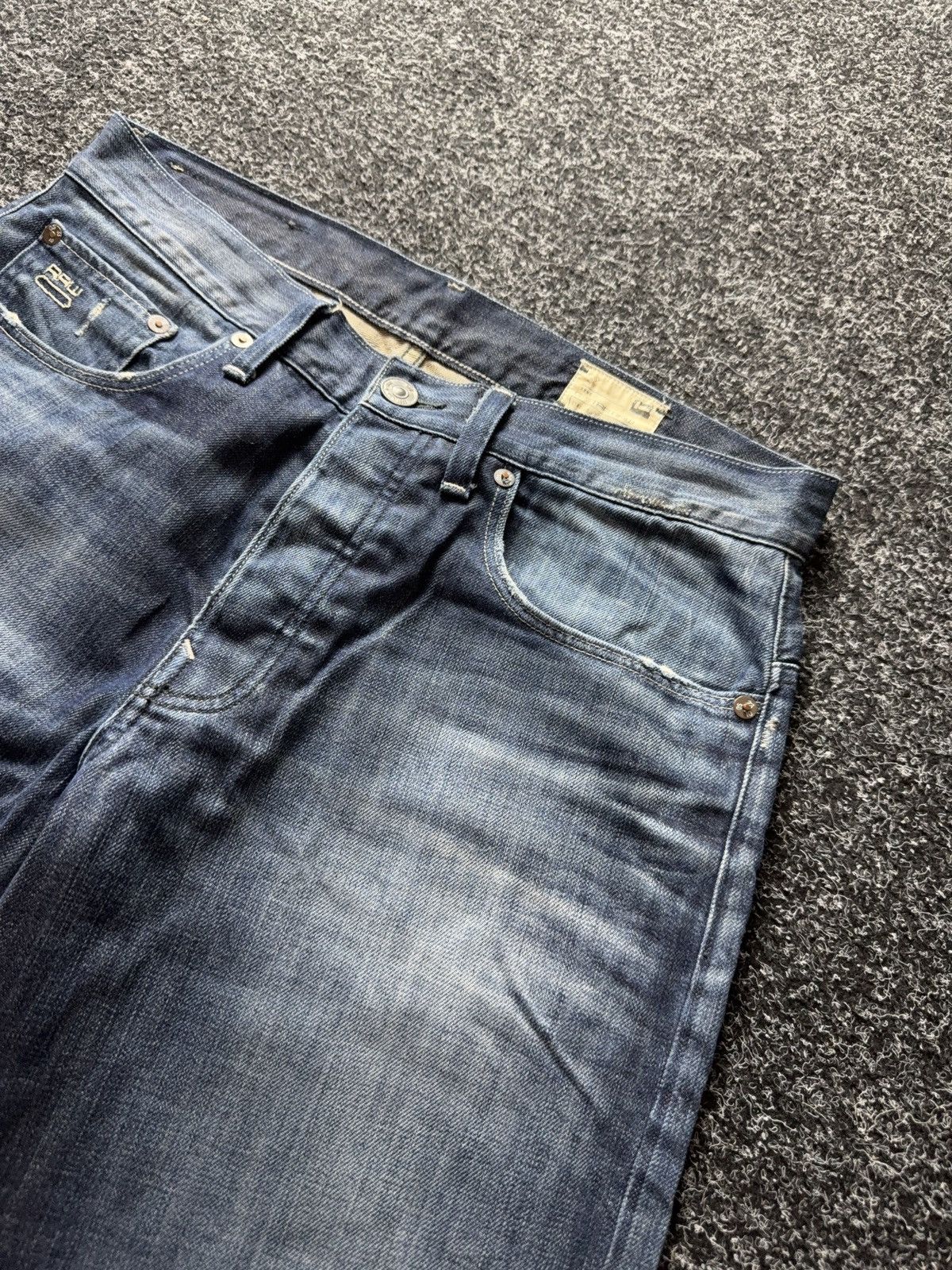 G-Star 00s G-Star 3301 Distressed Raw Hem Y2K SK8 Jeans Fade Denim Size US 32 / EU 48 - 9 Thumbnail
