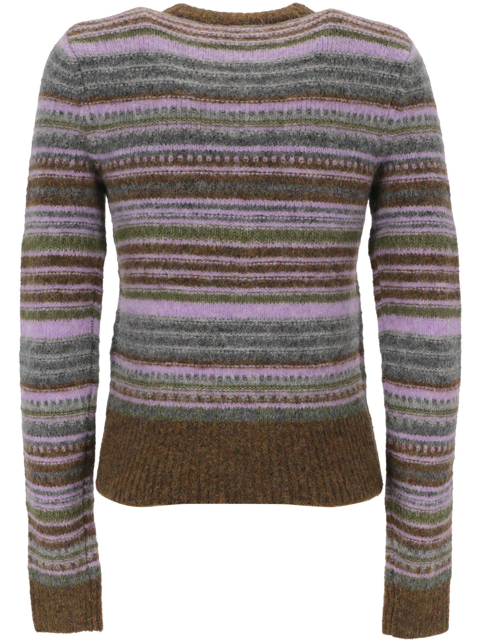 Ganni o1s22i1n0525 Soft Striped Cardigan in Multicolor Size M / US 6-8 / IT 42-44 - 3 Thumbnail