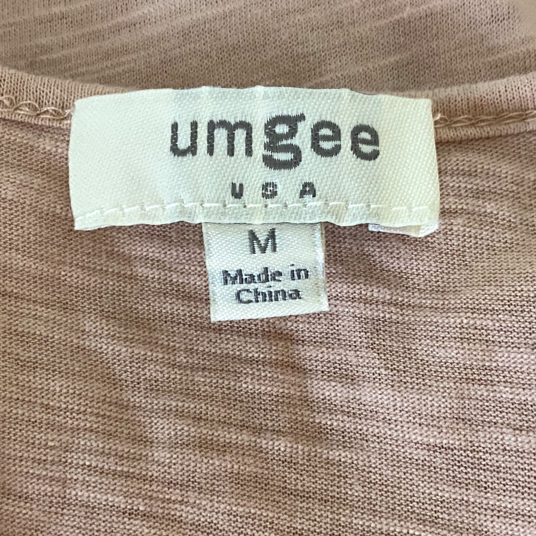 Bell UMGEE Women's Top Blouse Medium 3/4 Bell Sleeve Light Pink V-Neck Key Hole Back Strappy Size M / US 6-8 / IT 42-44 - 6 Thumbnail
